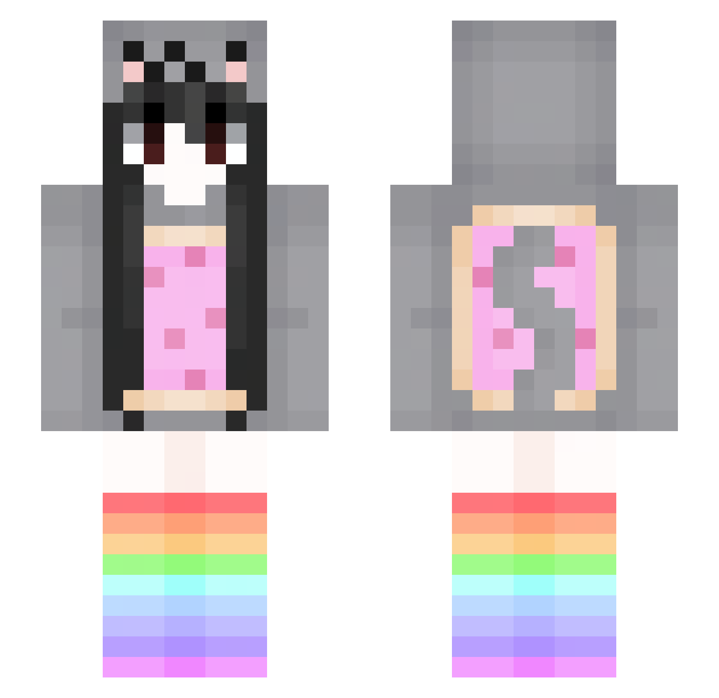 emerly350 Minecraft skin, front and back view