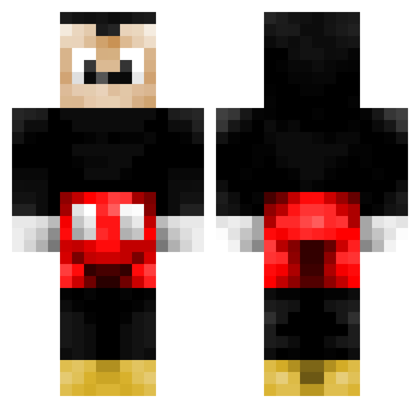 3manann Minecraft skin, front and back view