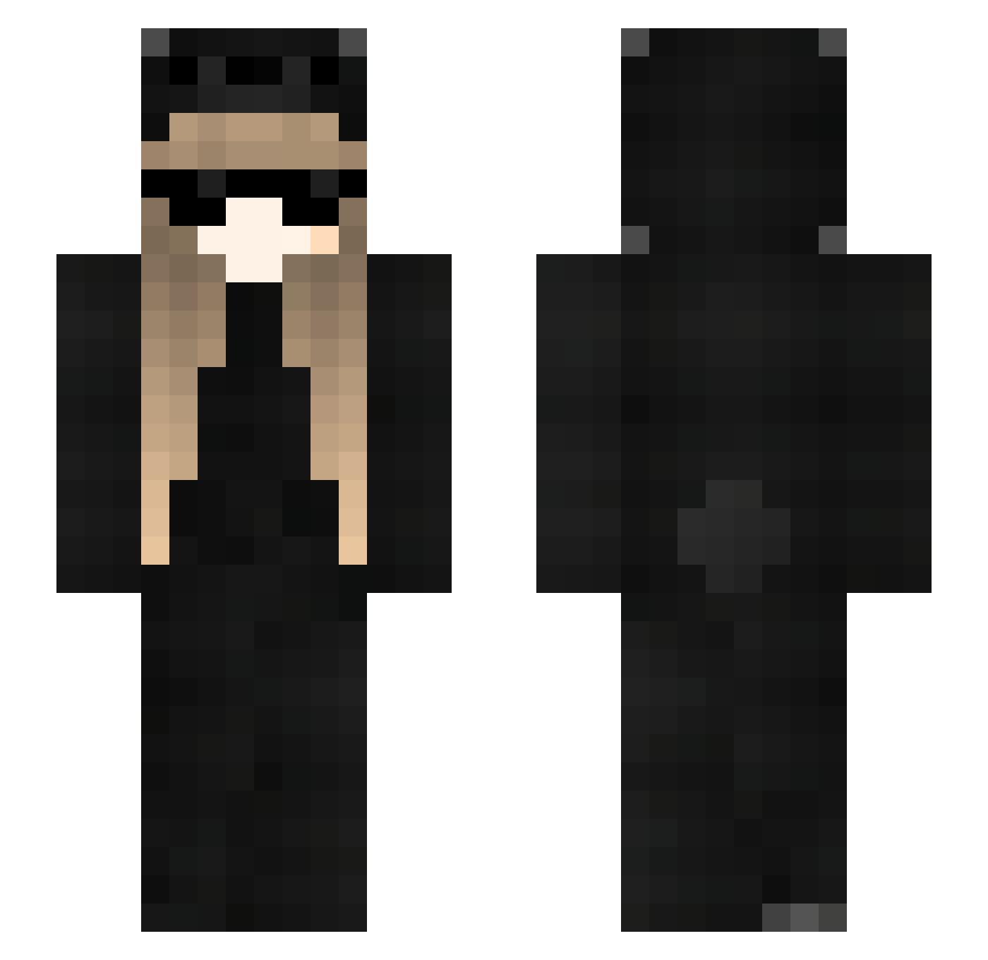 Rust Minecraft skin, front and back view