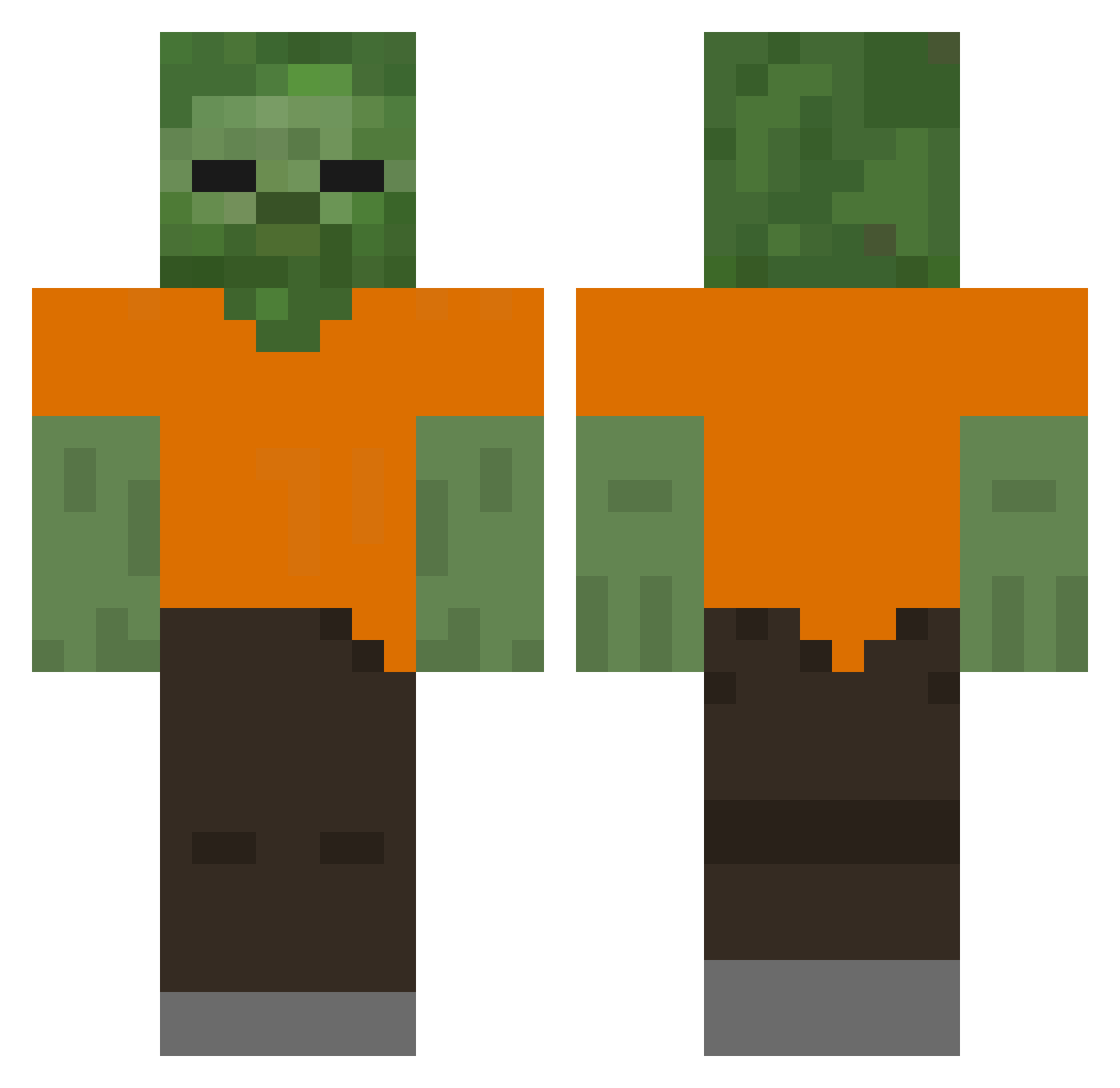 so7a Minecraft skin, front and back view