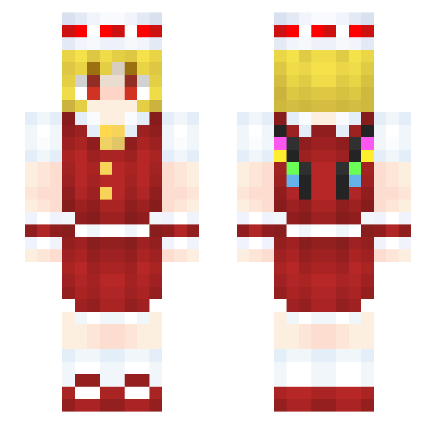 piaoguai Minecraft skin, front and back view