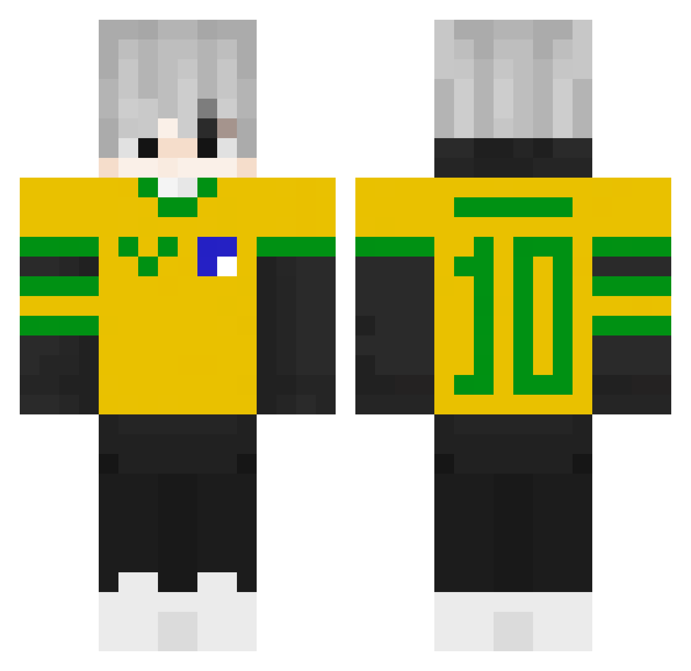 RamboMTA Minecraft skin, front and back view