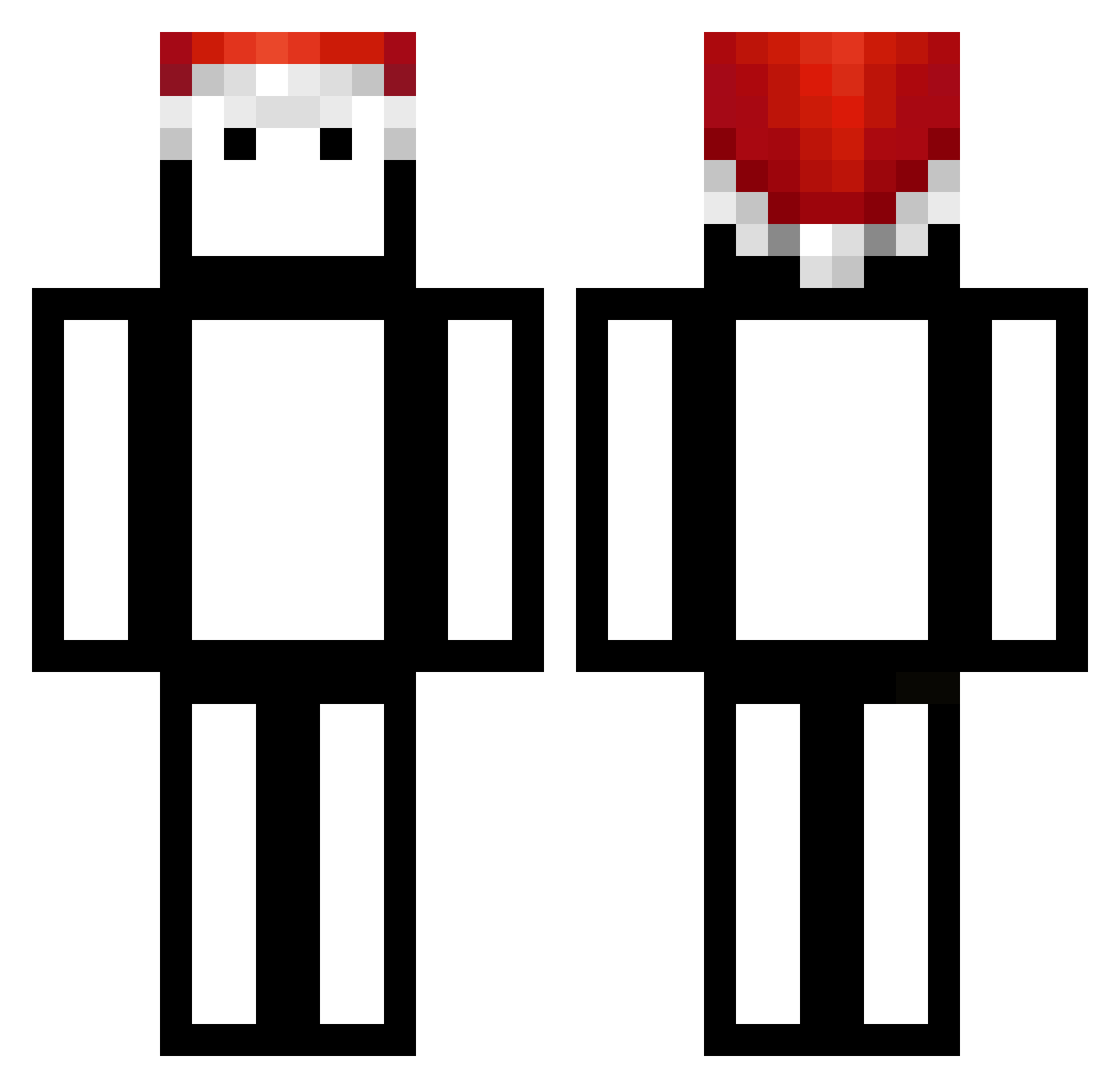 Webstrake Minecraft skin, front and back view