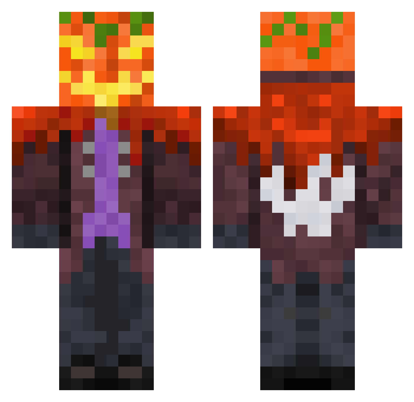 Bandera6448 Minecraft skin, front and back view