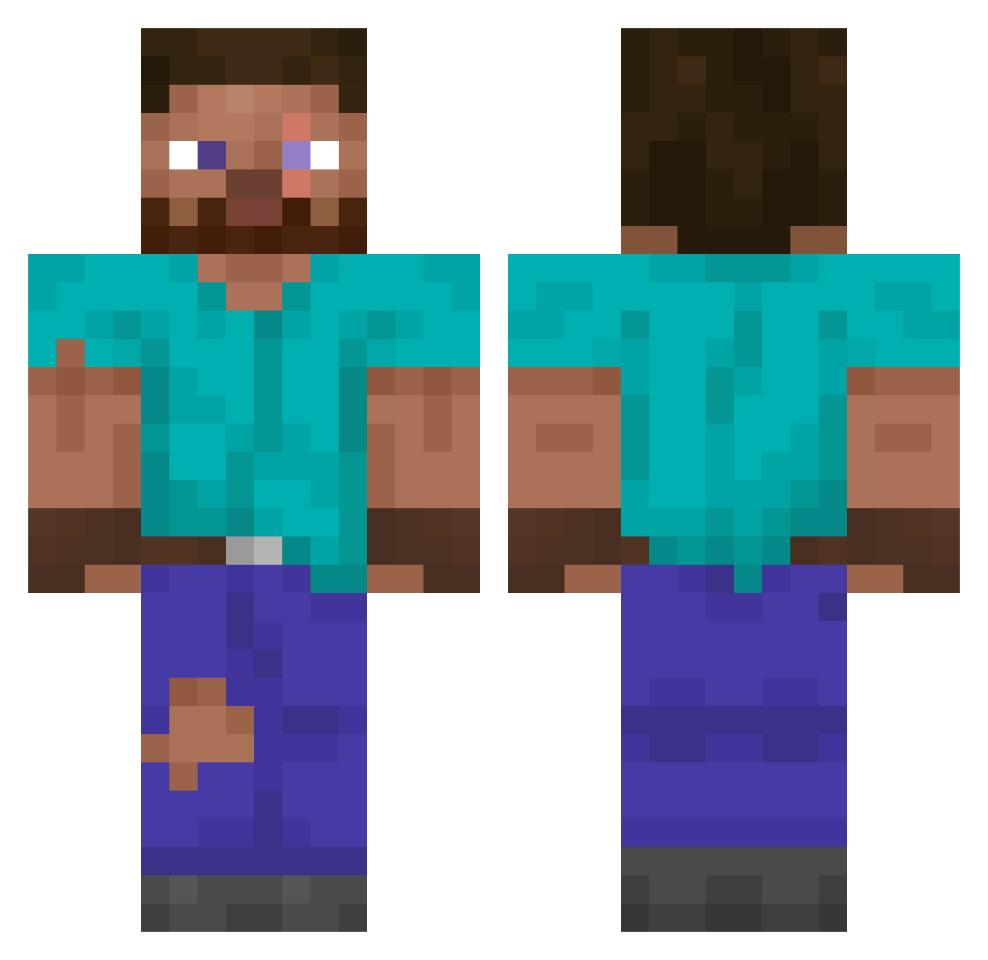 danix1717 Minecraft skin, front and back view
