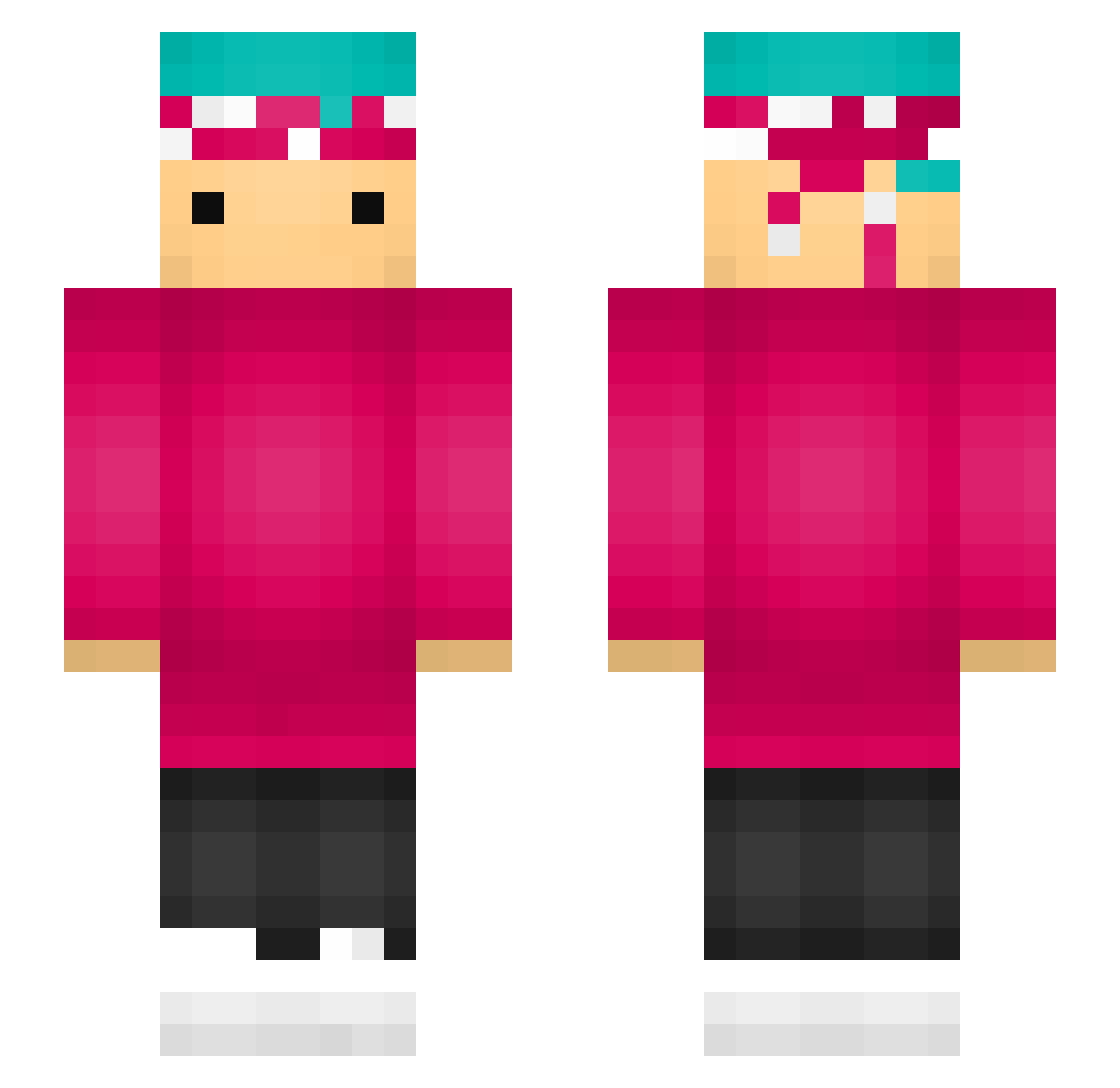 JustArda_ Minecraft skin, front and back view