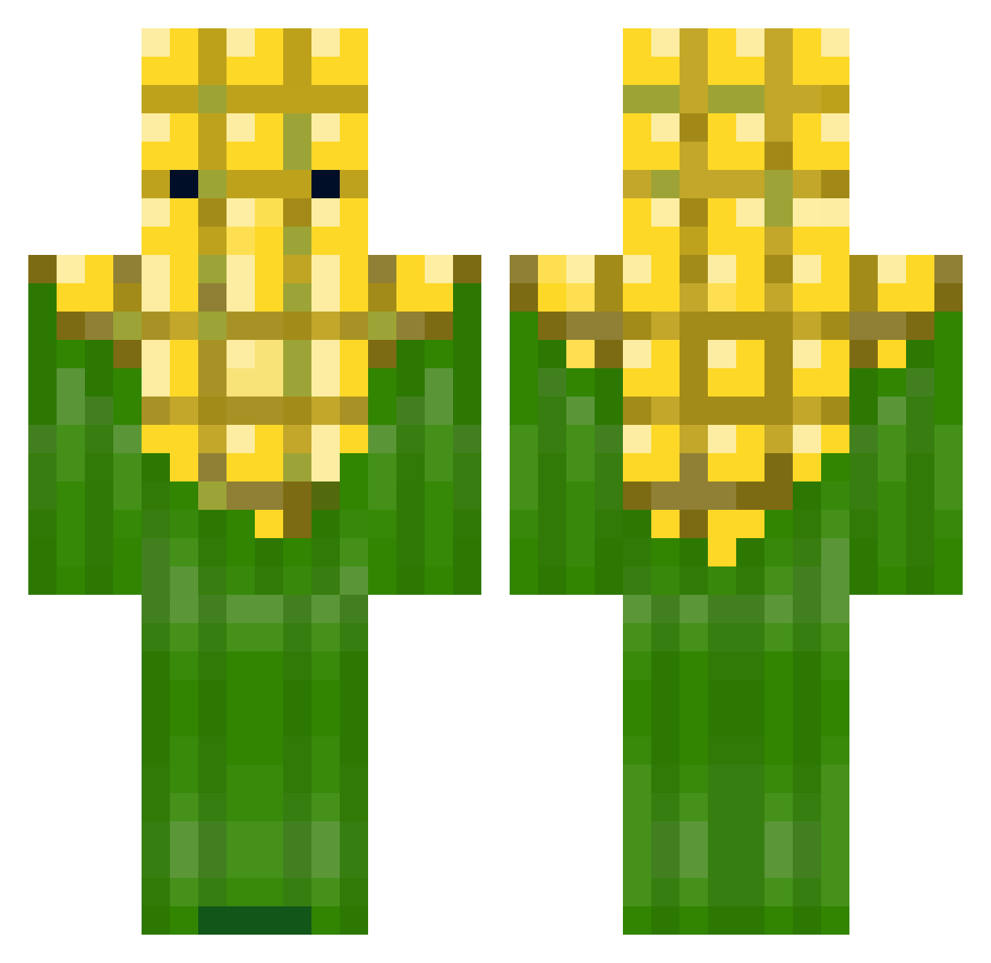 BurkMajsen Minecraft skin, front and back view