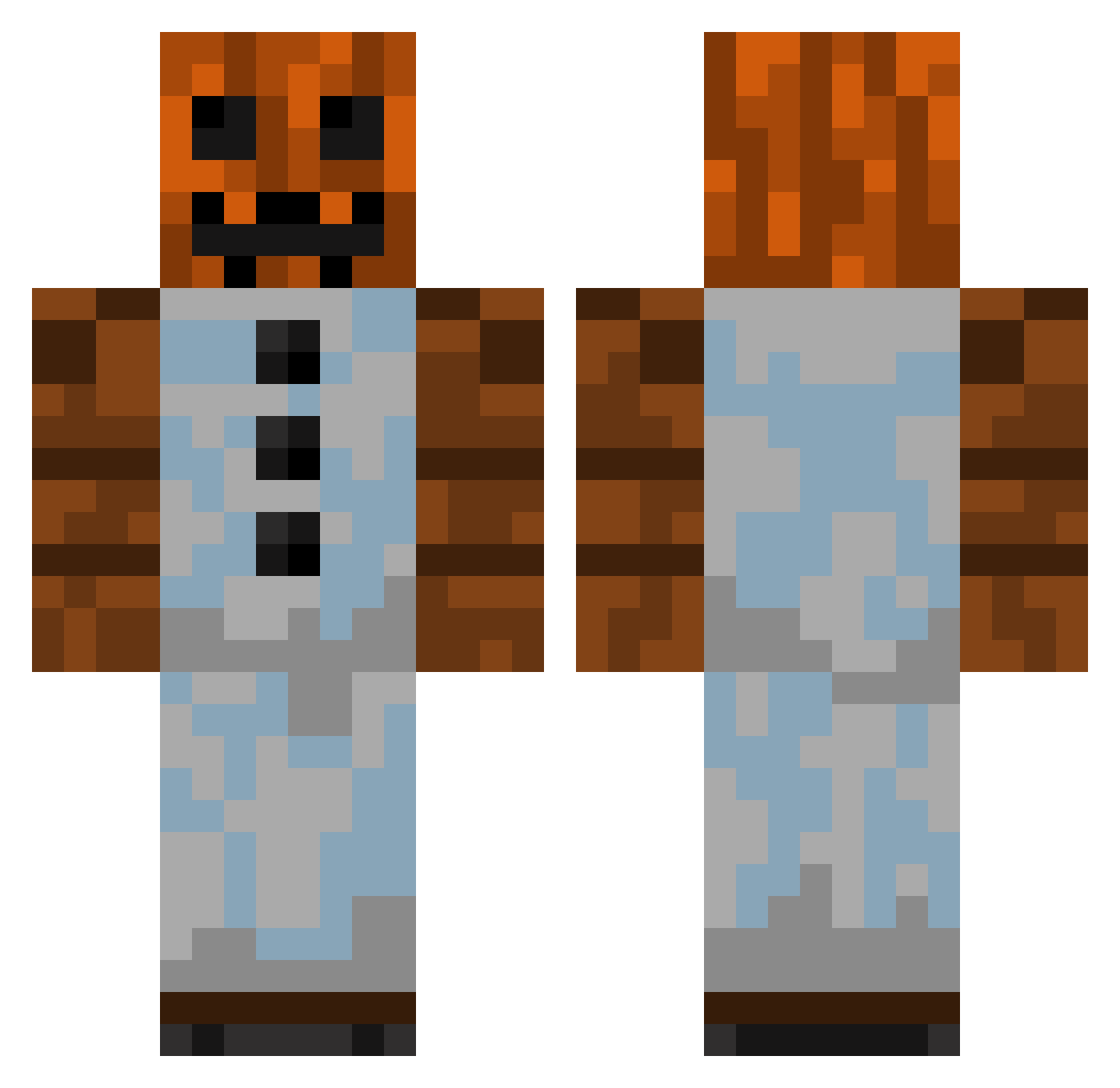 NightmareSpirit_ Minecraft skin, front and back view