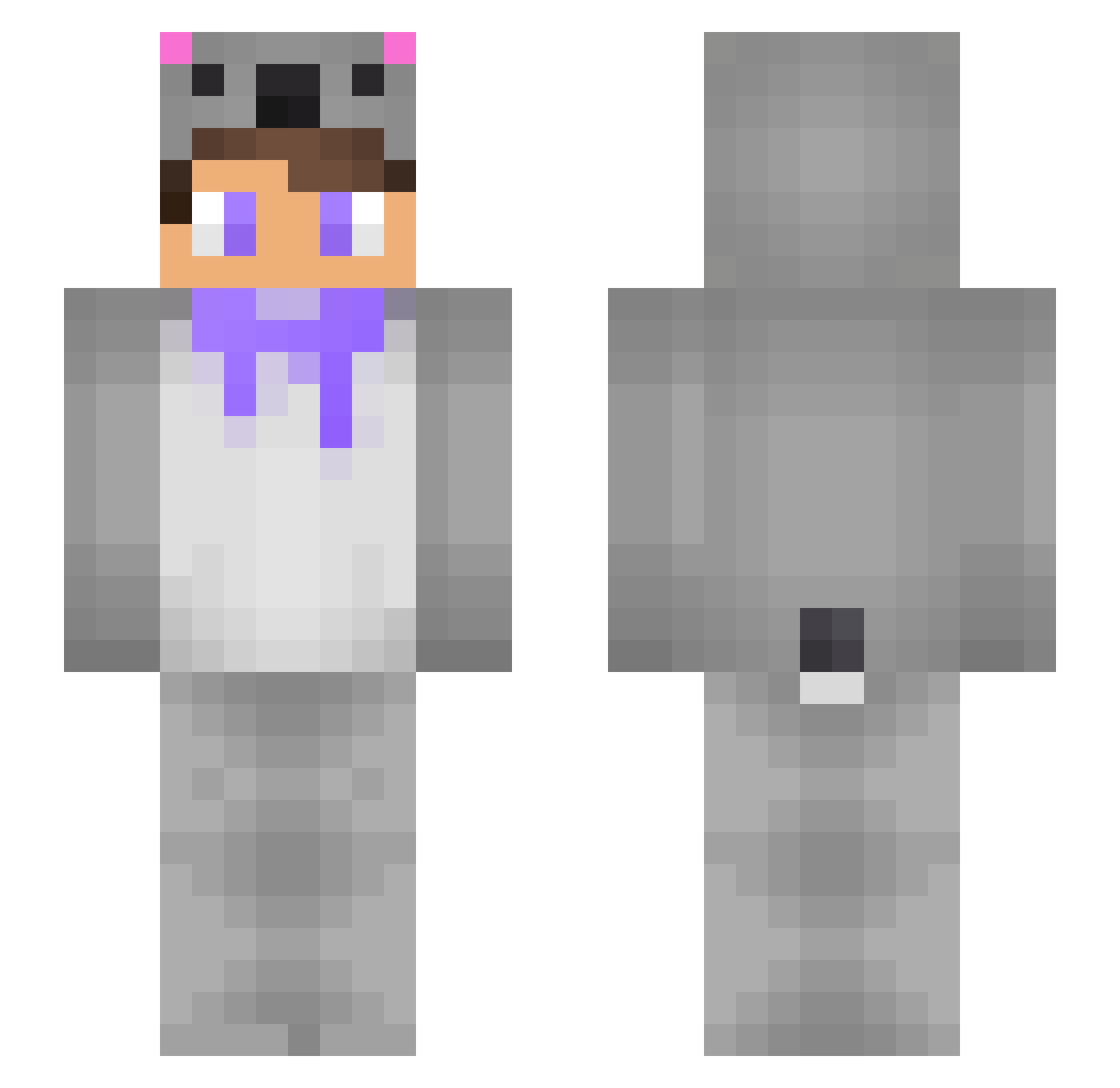 leugnen Minecraft skin, front and back view