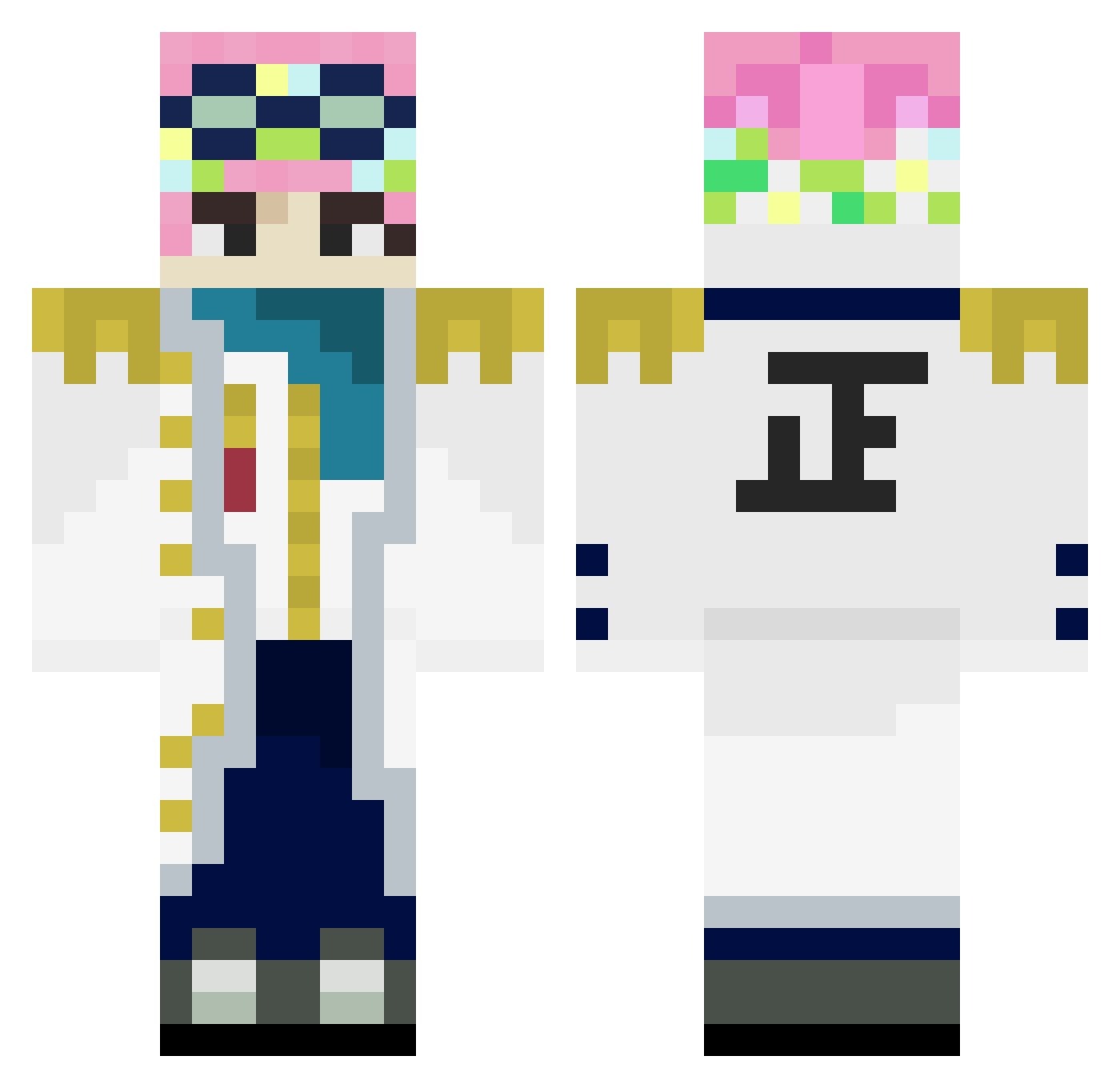 SullyBop Minecraft skin, front and back view