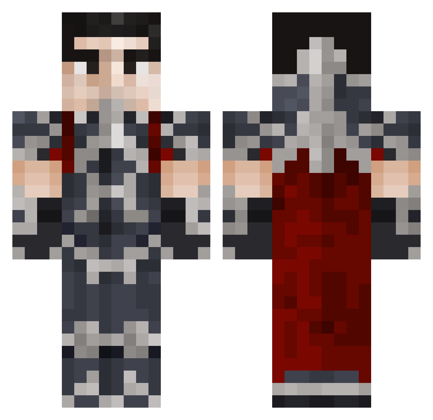 kjhmvp5 Minecraft skin, front and back view