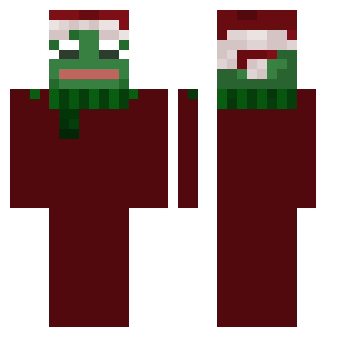 XibitionL Minecraft skin, front and back view