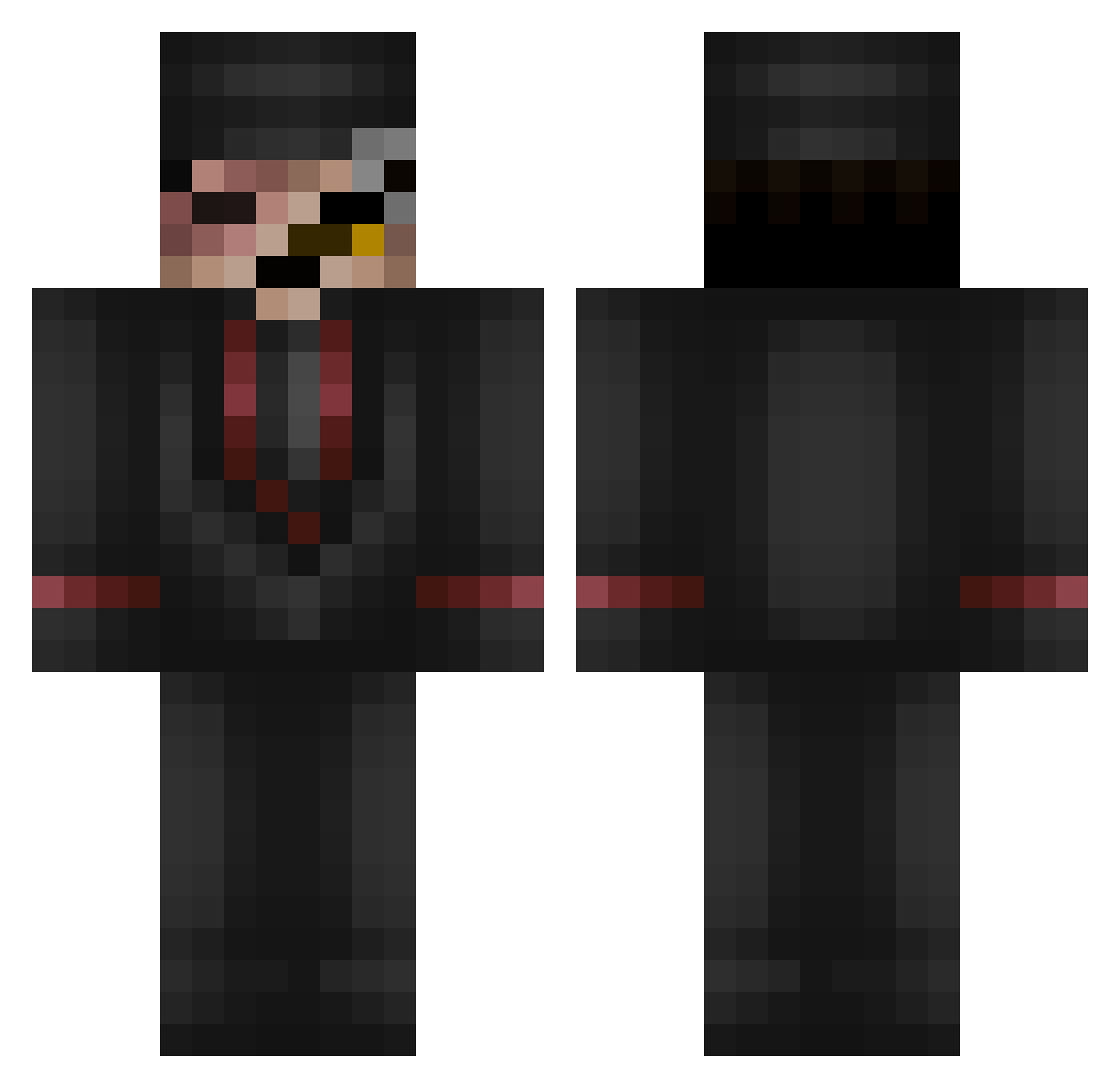 MINION11234 Minecraft skin, front and back view