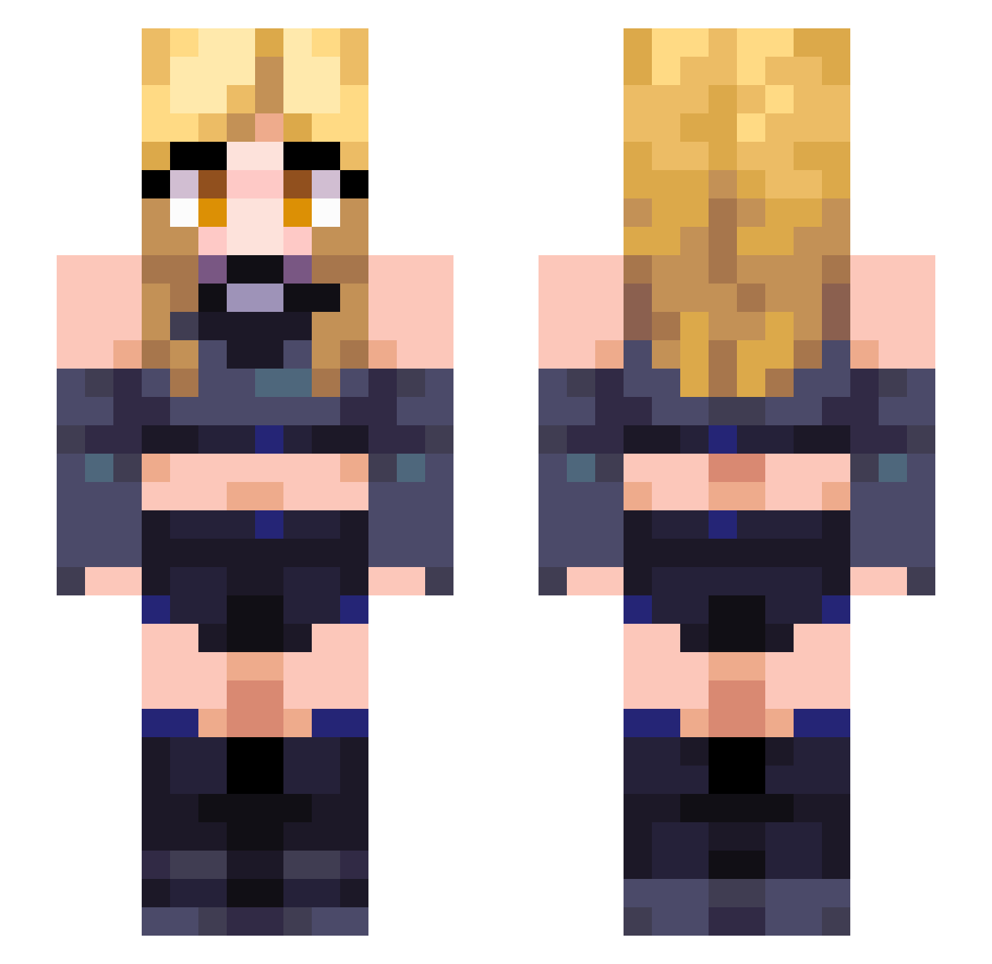 Tangn_n Minecraft skin, front and back view