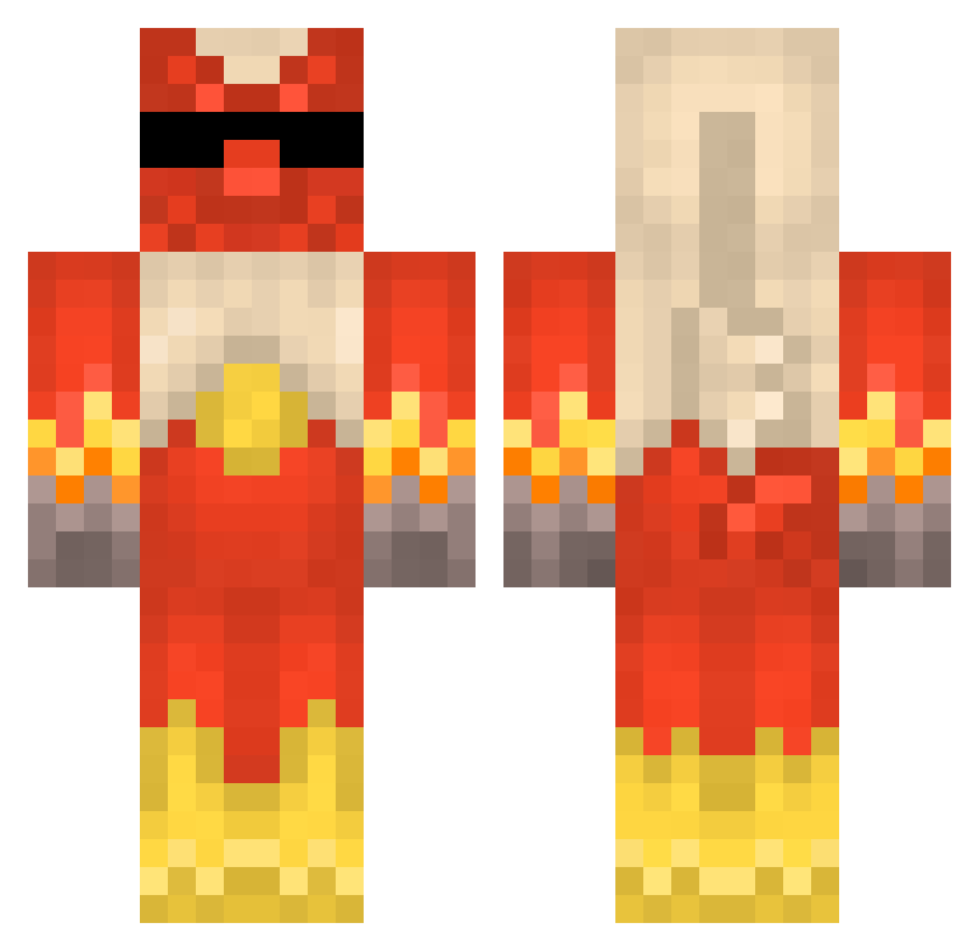 Sirx2dotty Minecraft skin, front and back view
