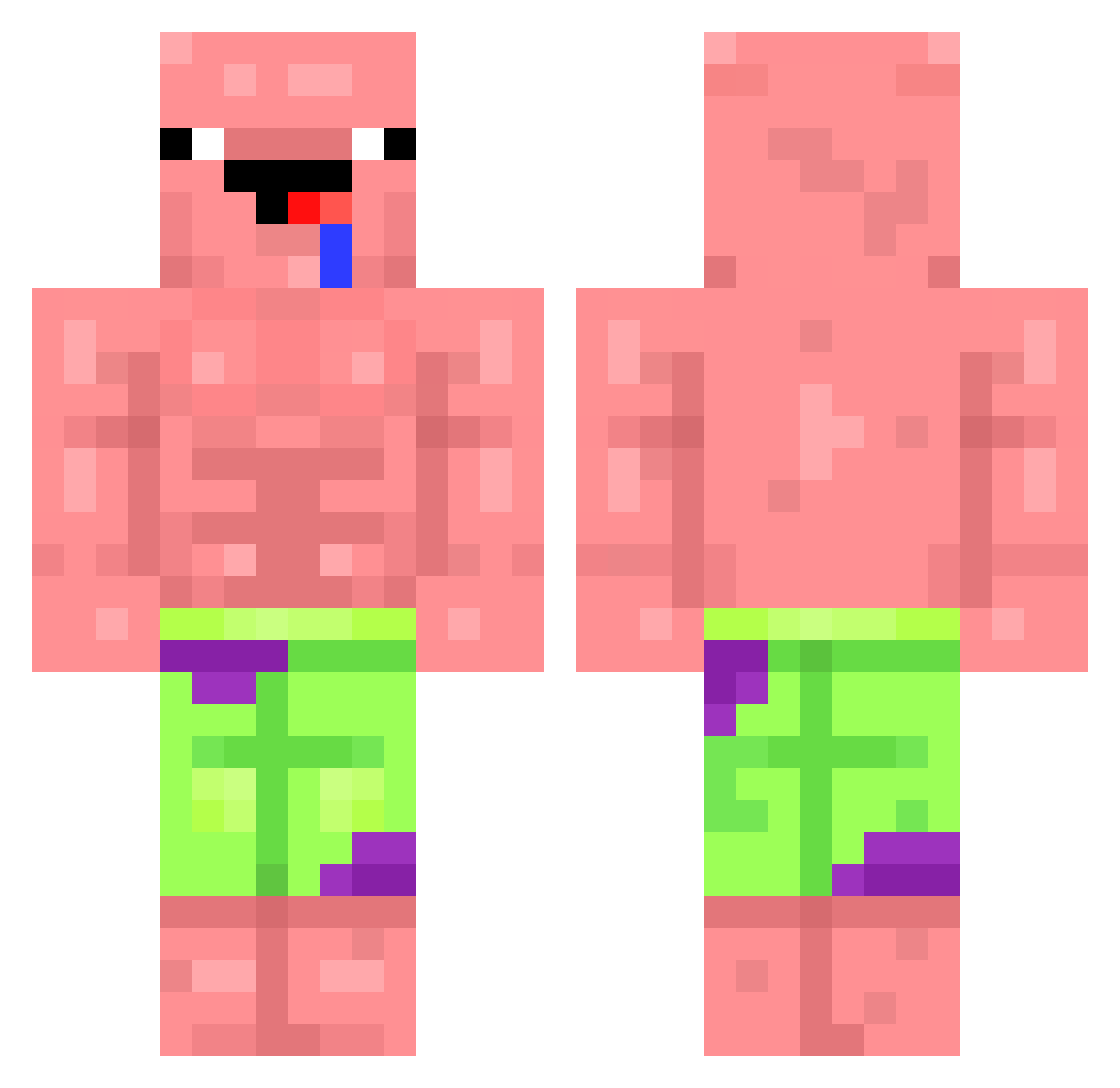 Tan09Tan25 Minecraft skin, front and back view