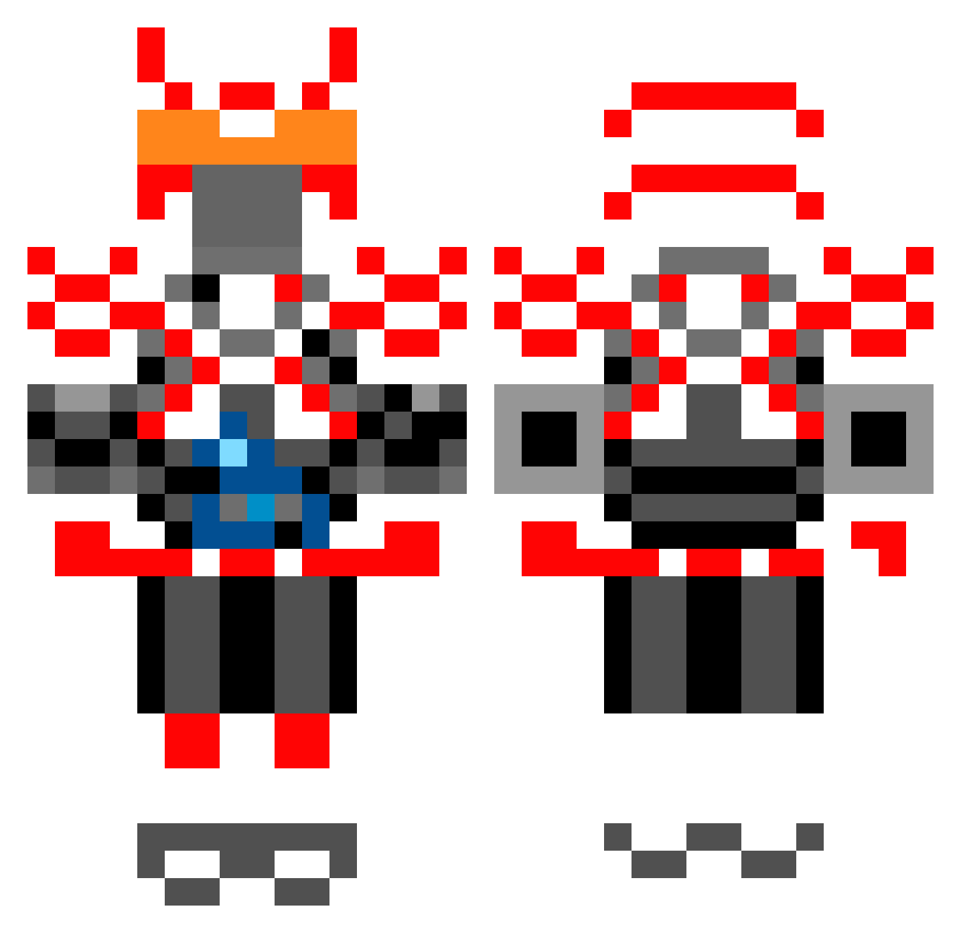 CapitanBober Minecraft skin, front and back view
