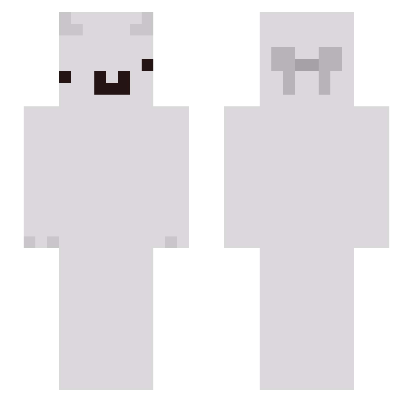 tazxd Minecraft skin, front and back view
