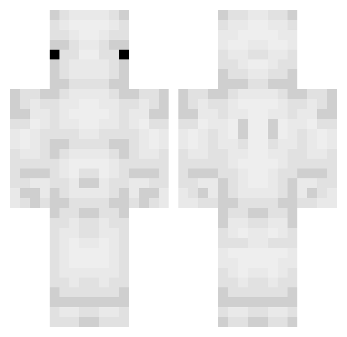 dicra Minecraft skin, front and back view