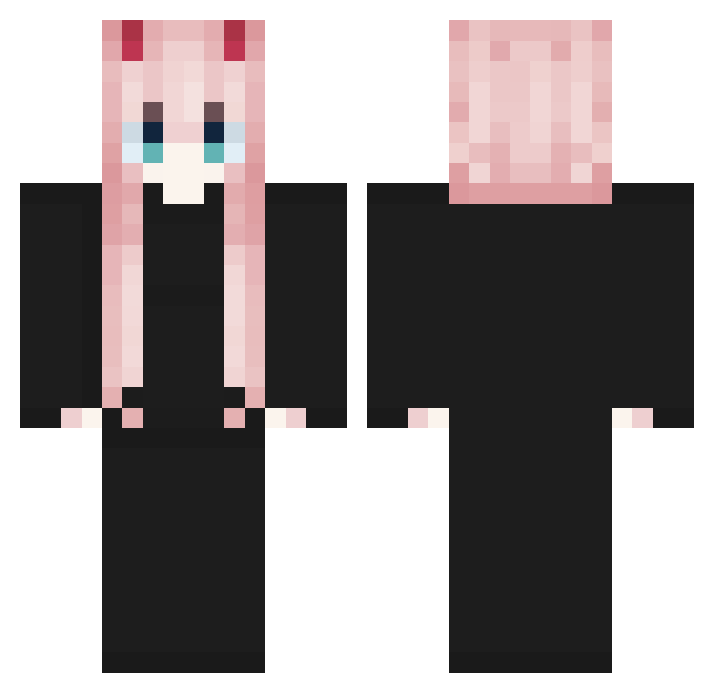 yLuisz Minecraft skin, front and back view