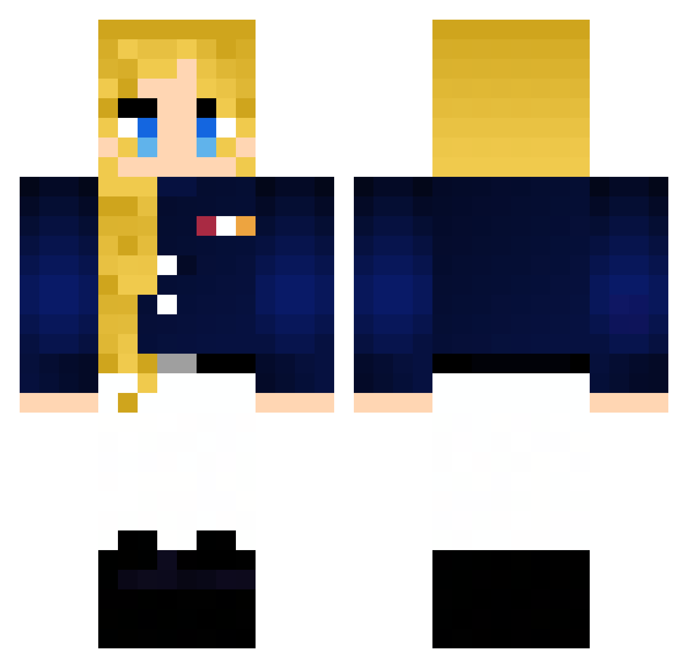 Loopiina Minecraft skin, front and back view