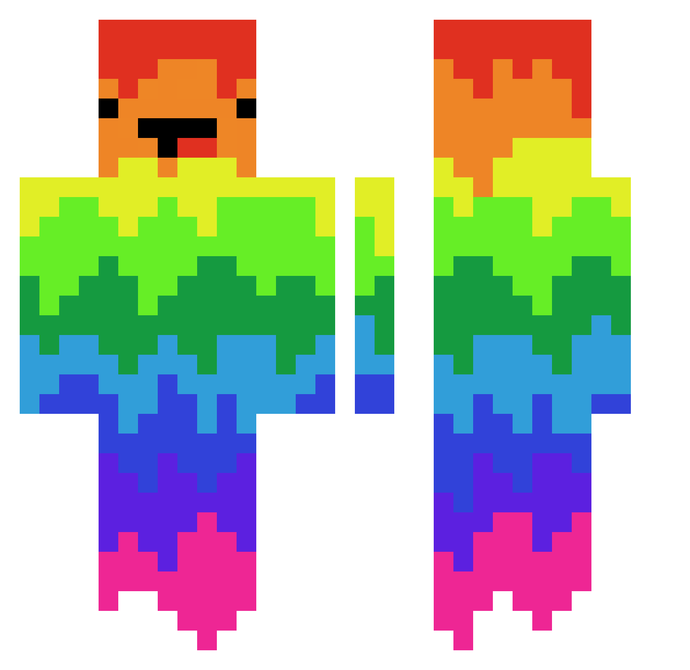 ktg1230 Minecraft skin, front and back view