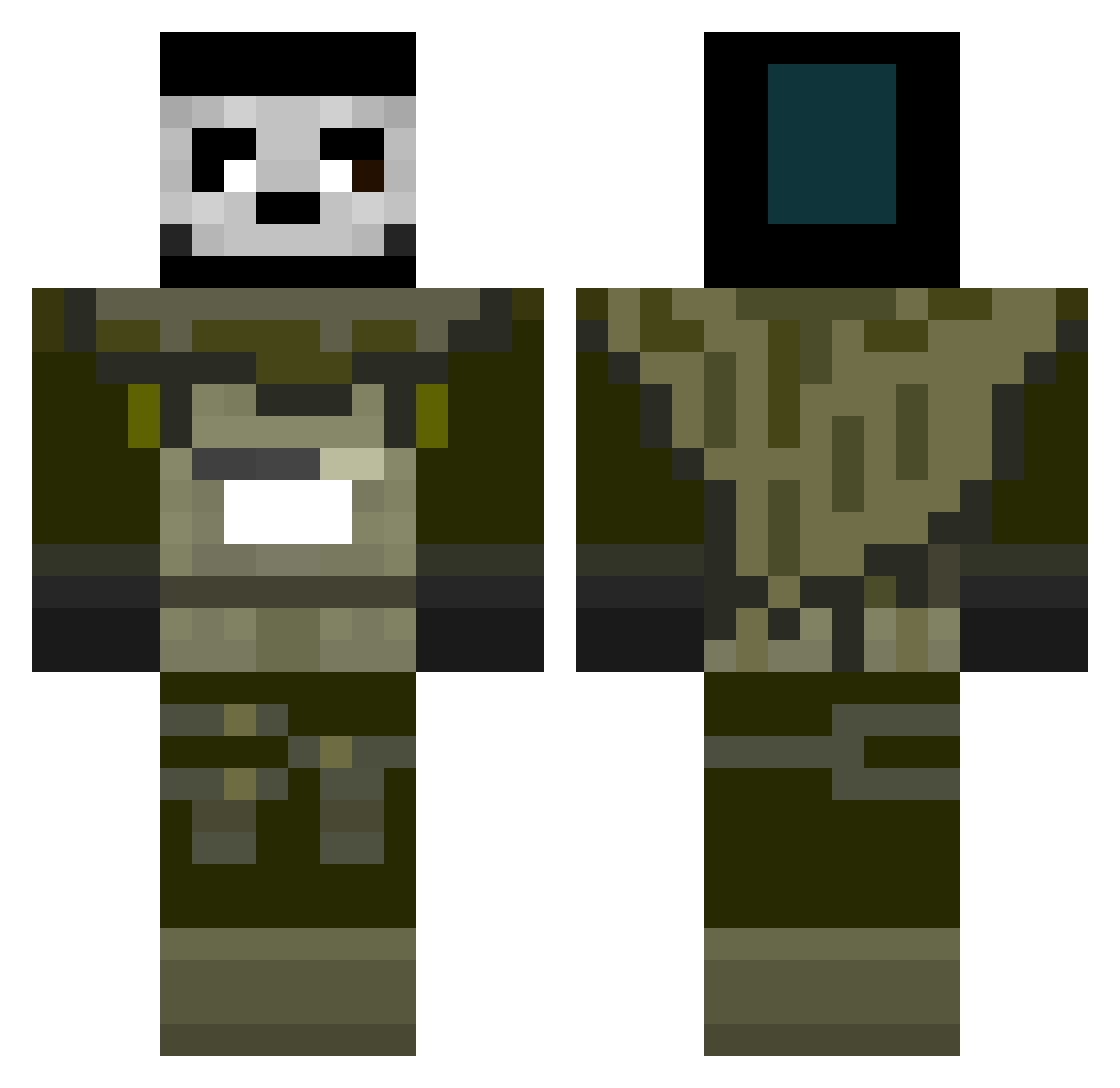 ChillinMVO Minecraft skin, front and back view