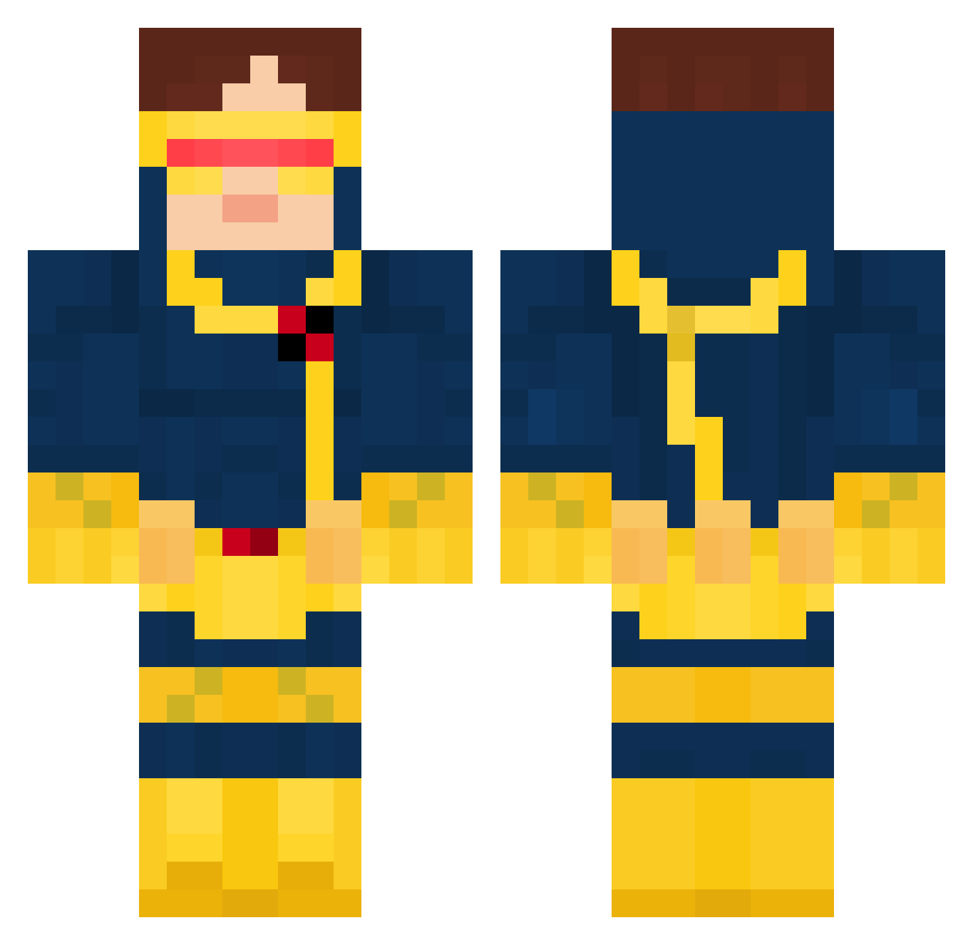 xdLunaryy Minecraft skin, front and back view