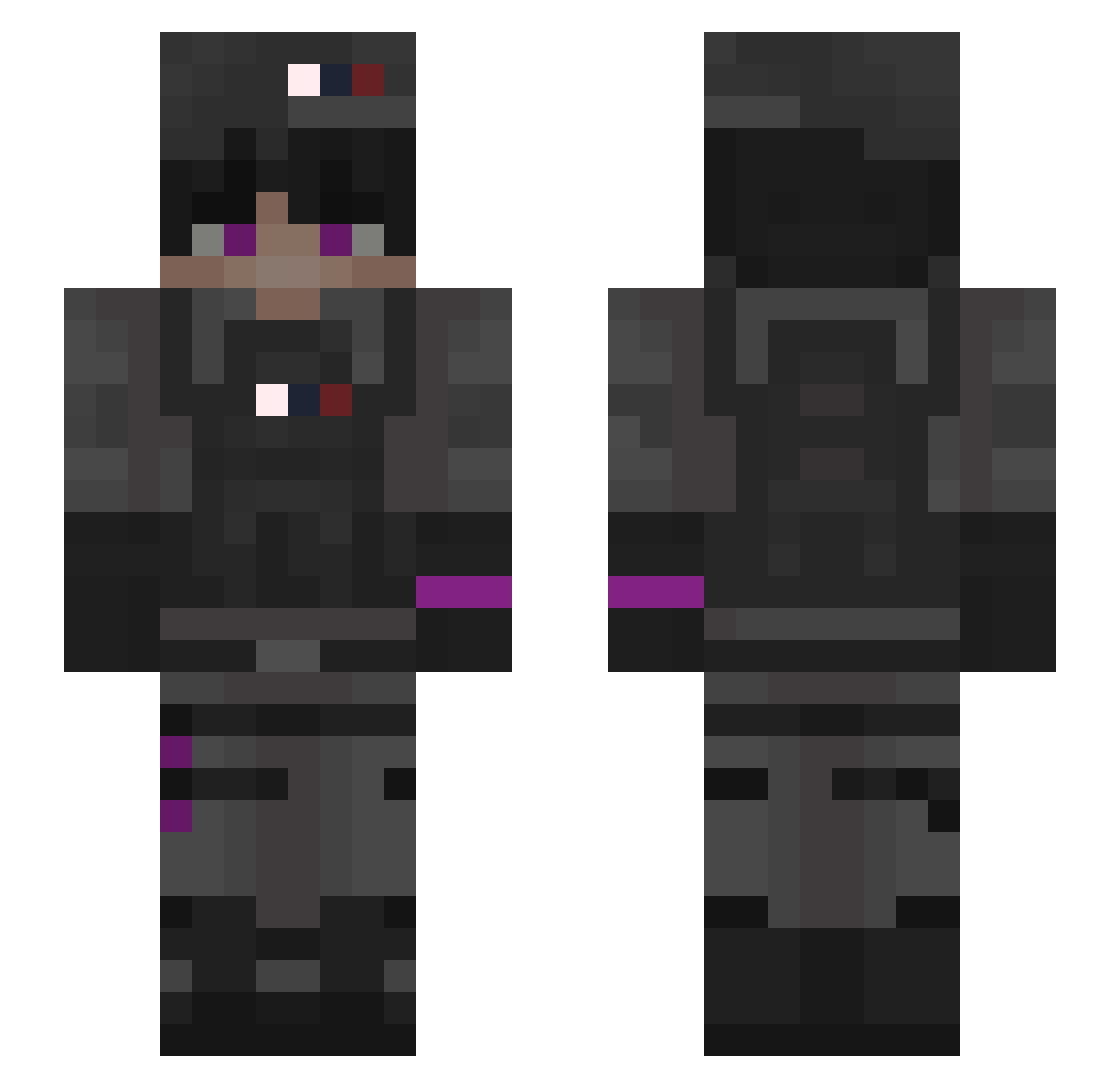 thasuss Minecraft skin, front and back view