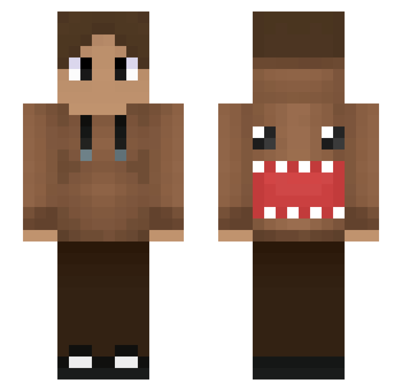krolyakaa Minecraft skin, front and back view
