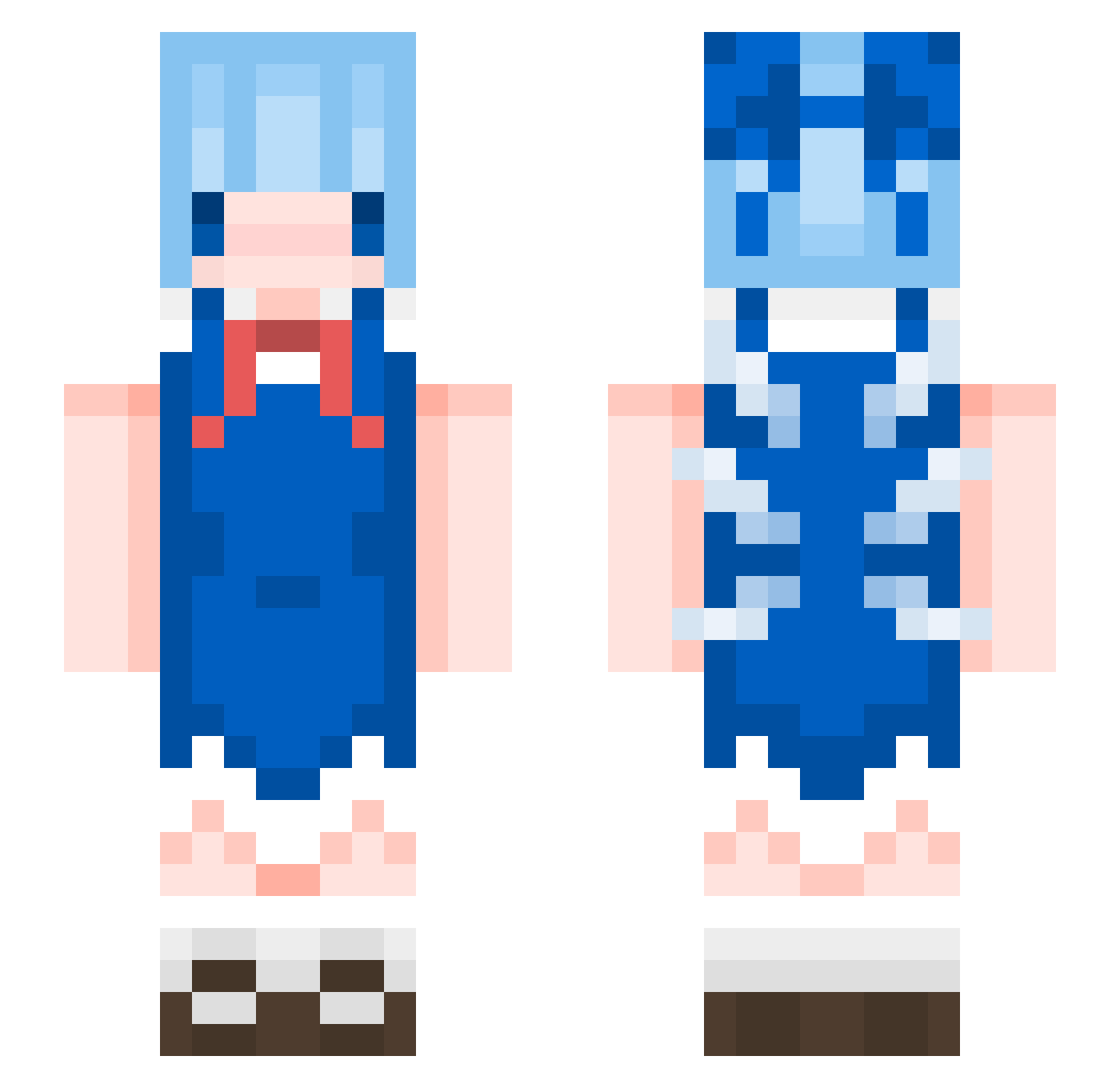 Skay_KO Minecraft skin, front and back view