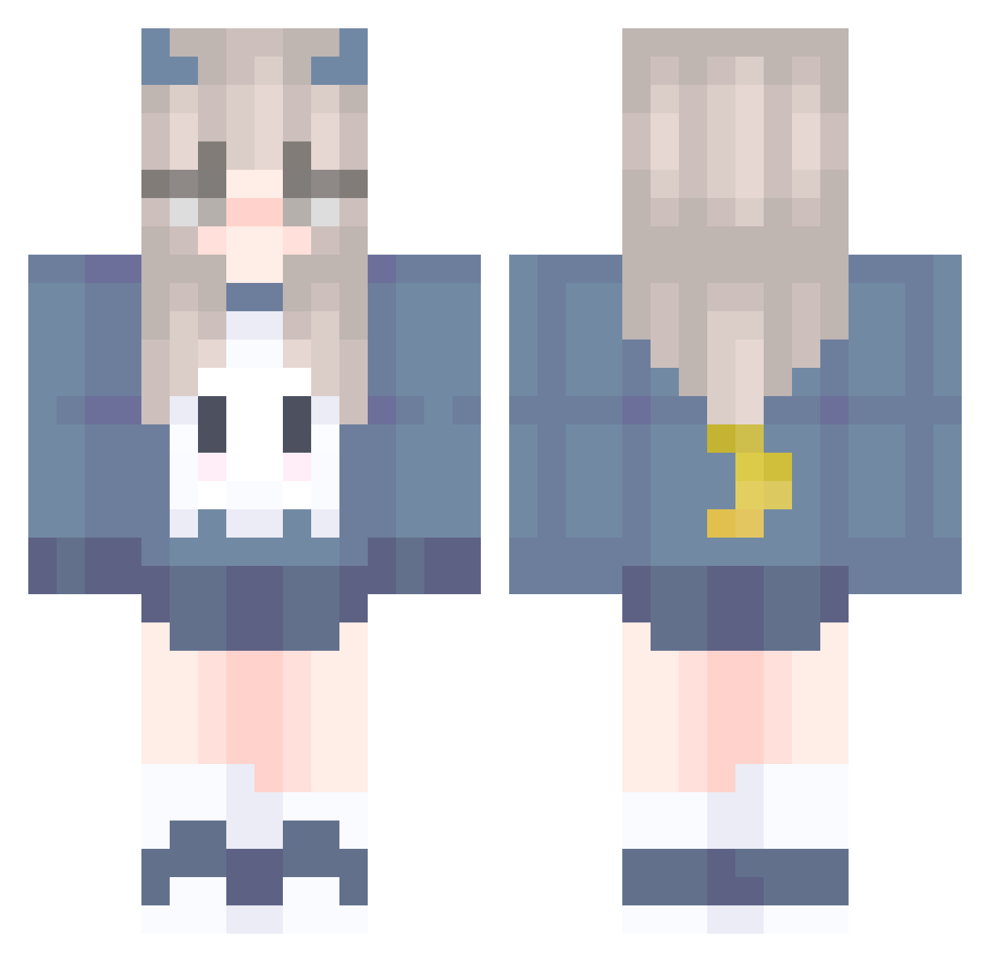 aphorists Minecraft skin, front and back view