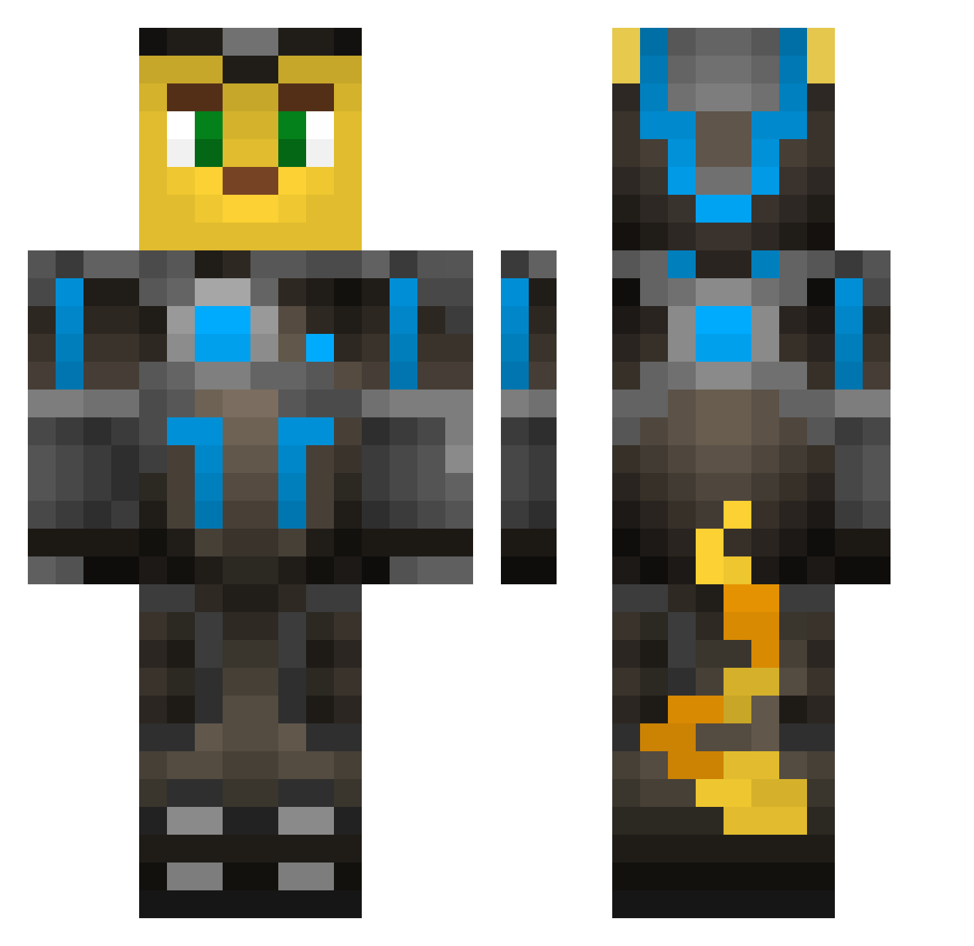 KikoGSM Minecraft skin, front and back view