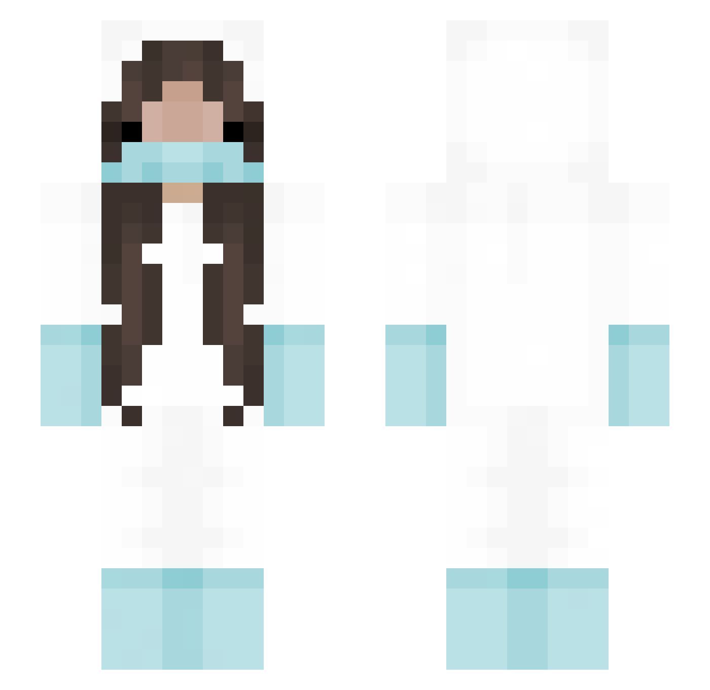 baloshi Minecraft skin, front and back view