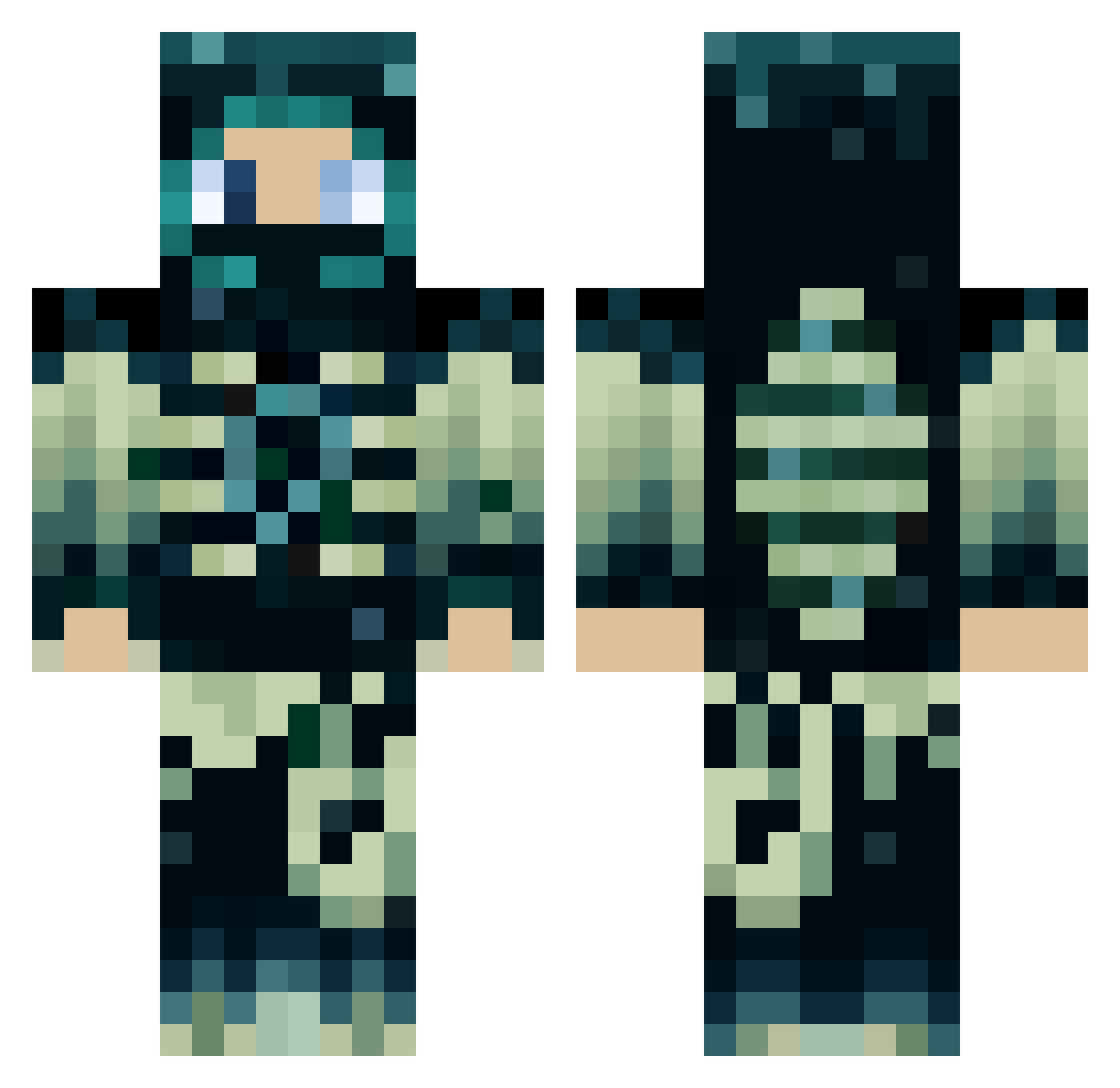 radegast113 Minecraft skin, front and back view