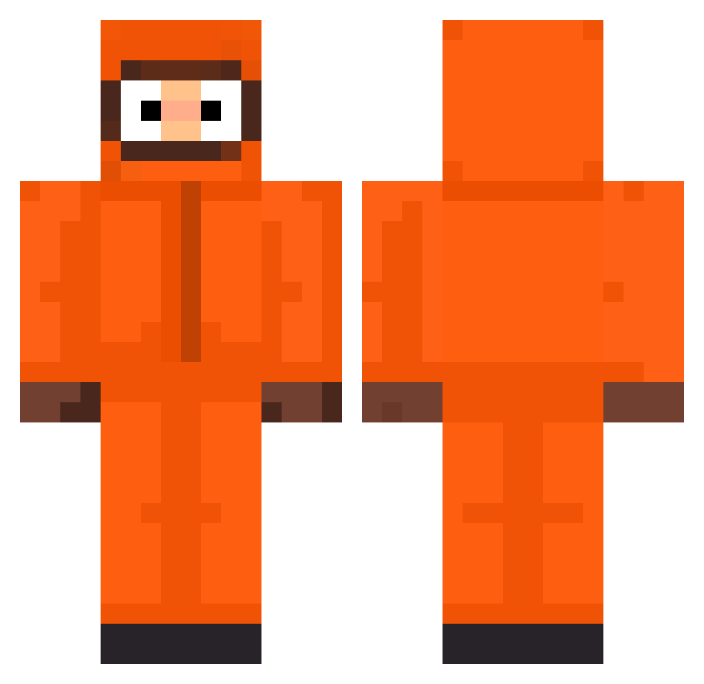 R4bbit9 Minecraft skin, front and back view