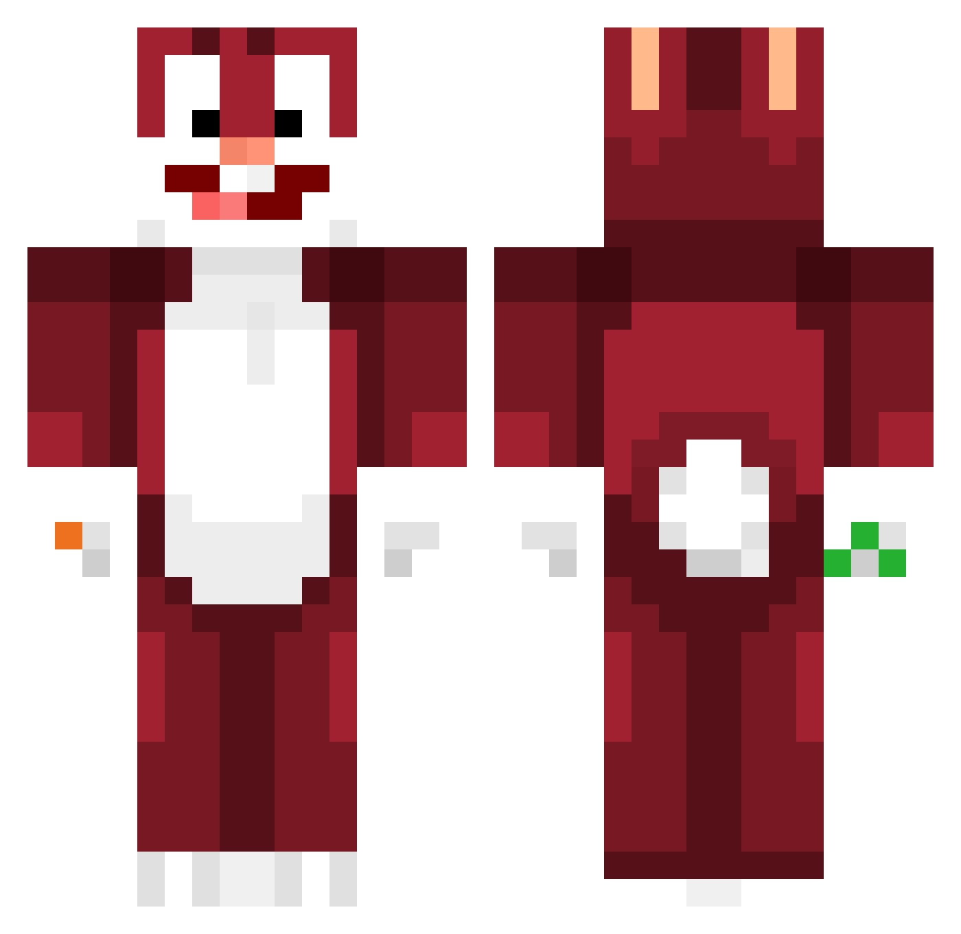 DarkTroopers10 Minecraft skin, front and back view