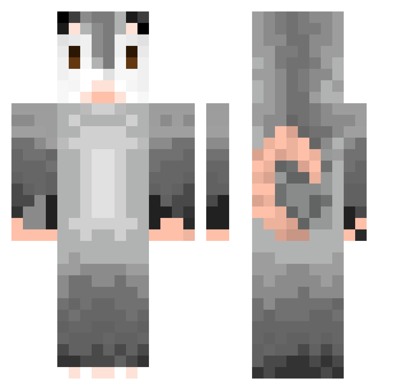 CHARLEY392 Minecraft skin, front and back view