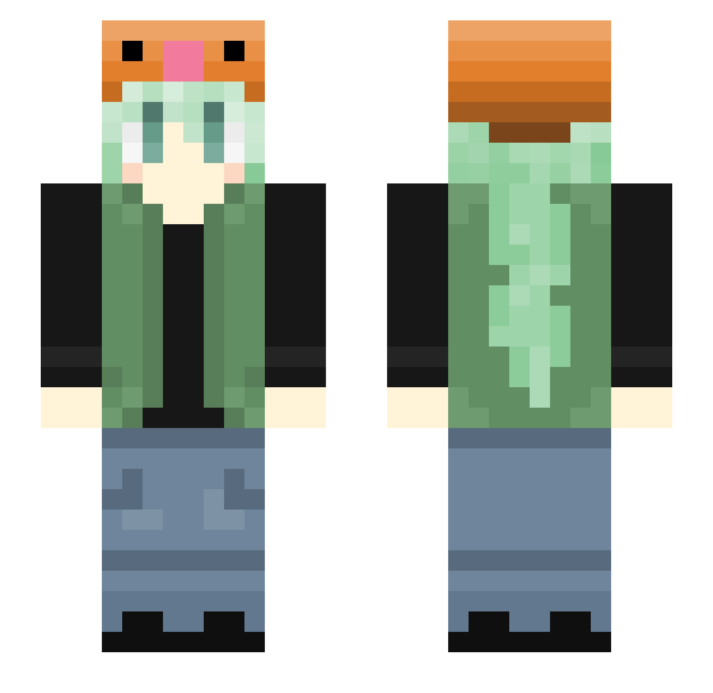 OffbeatTICHIN Minecraft skin, front and back view