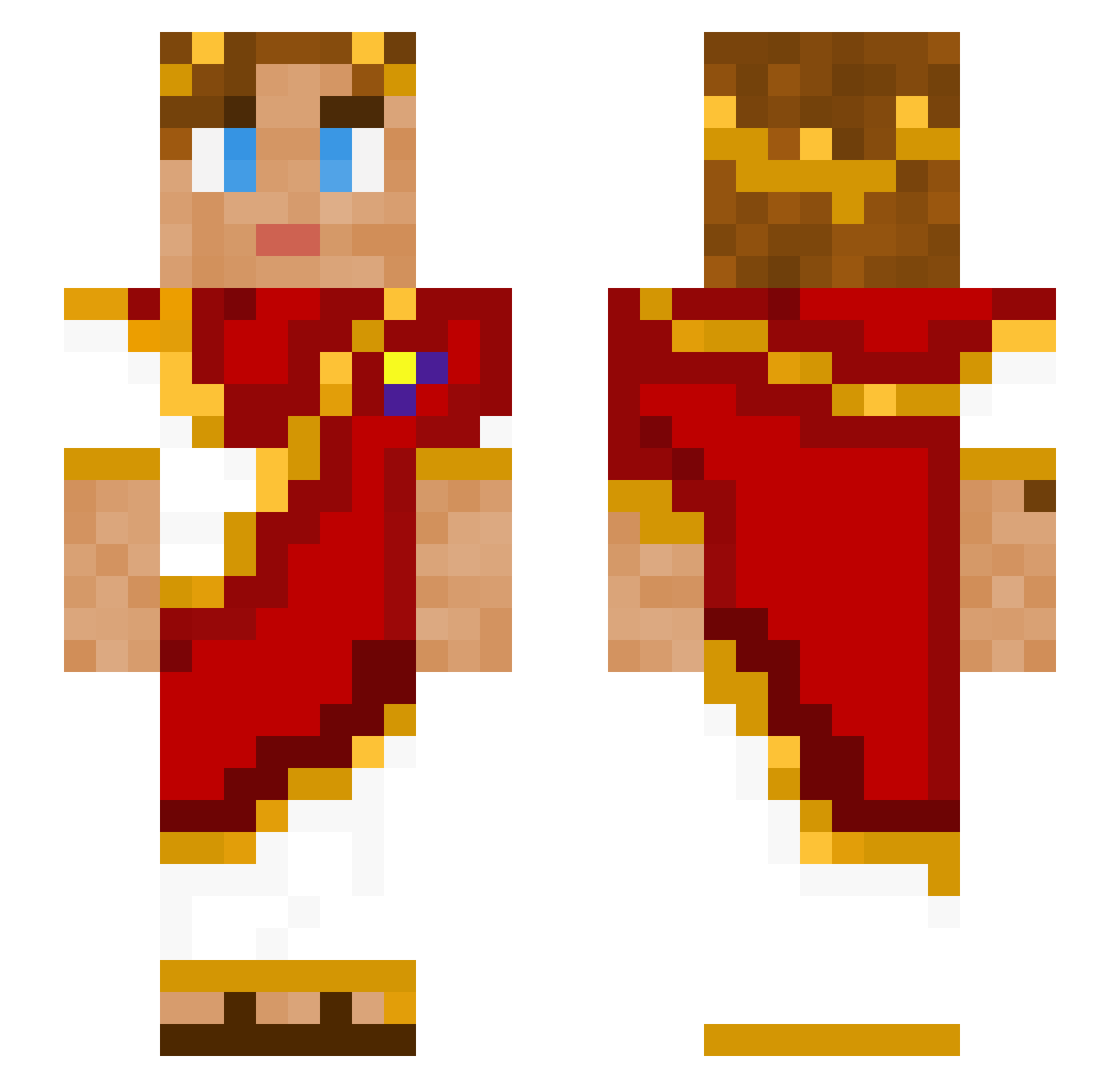 Koenradus Minecraft skin, front and back view