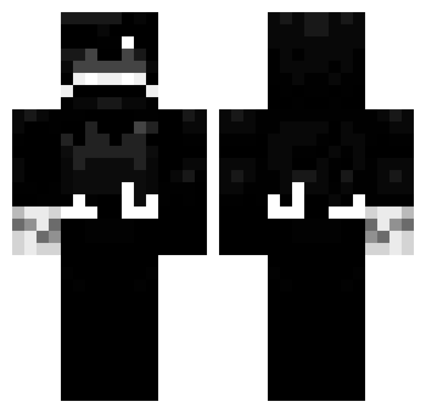 Zane123456 Minecraft skin, front and back view