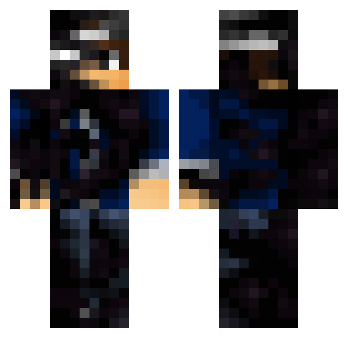 Julinnha Minecraft skin, front and back view