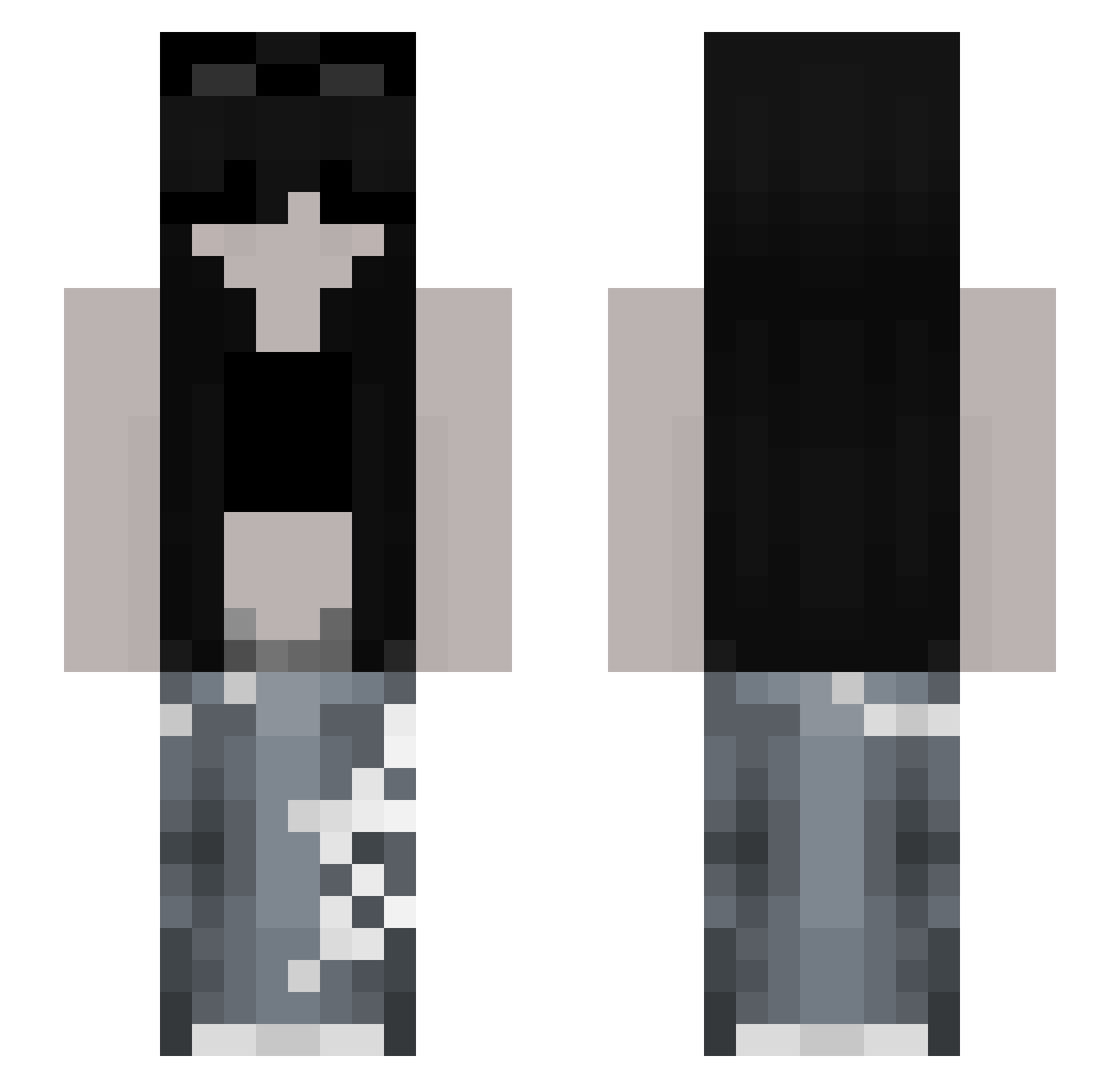maidinikea Minecraft skin, front and back view