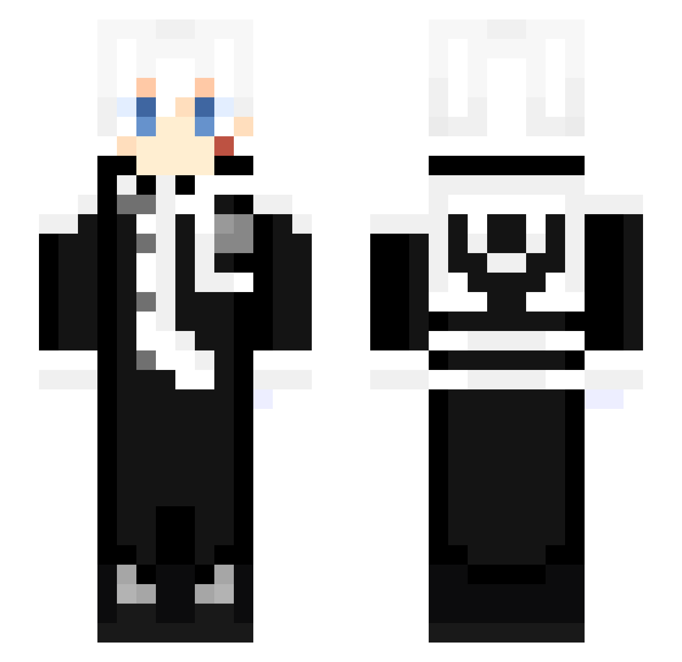 Ace_cal Minecraft skin, front and back view