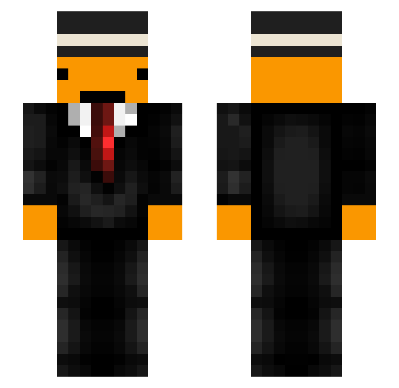 N1njaz Minecraft skin, front and back view