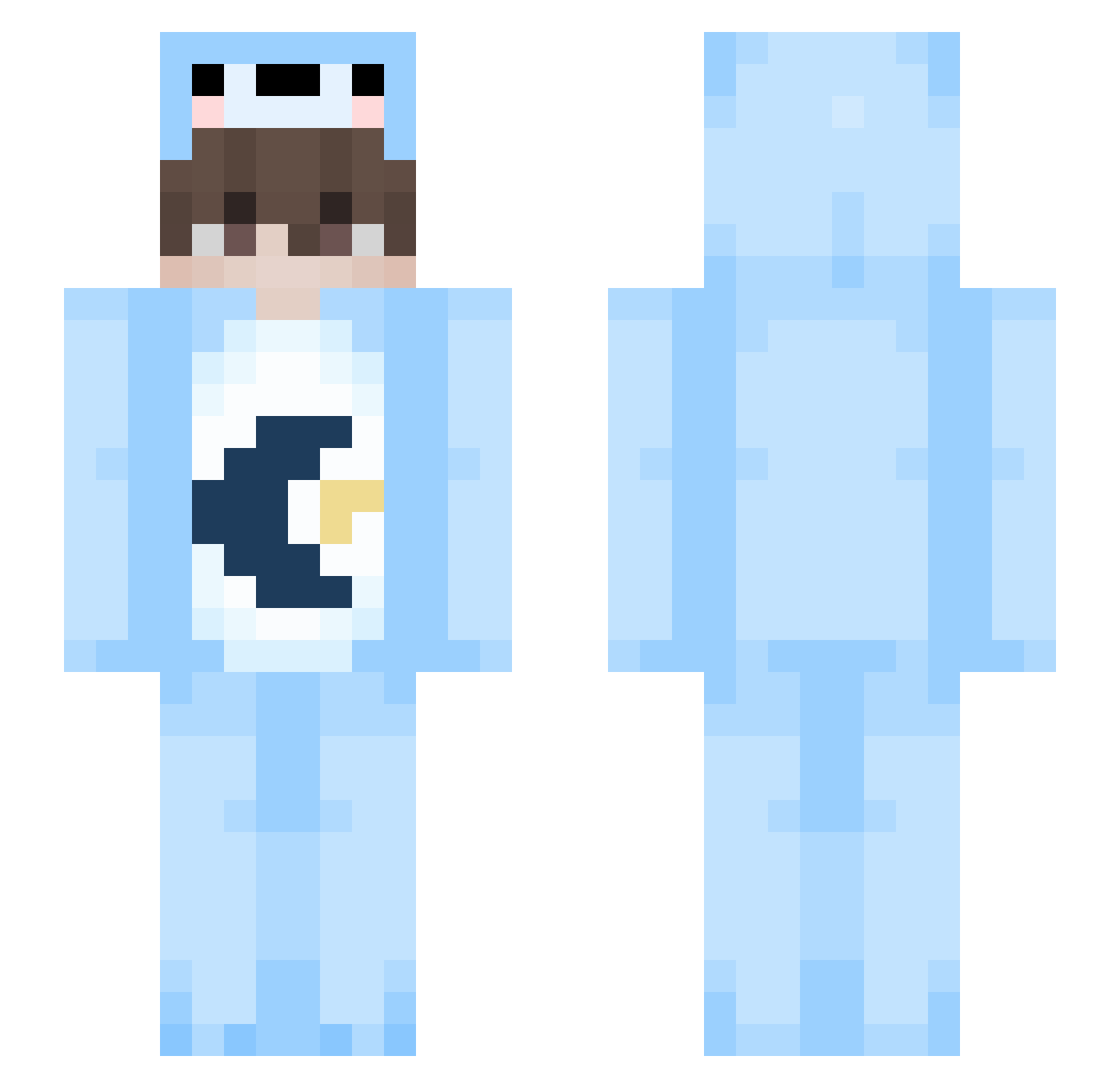 TryLionXD Minecraft skin, front and back view