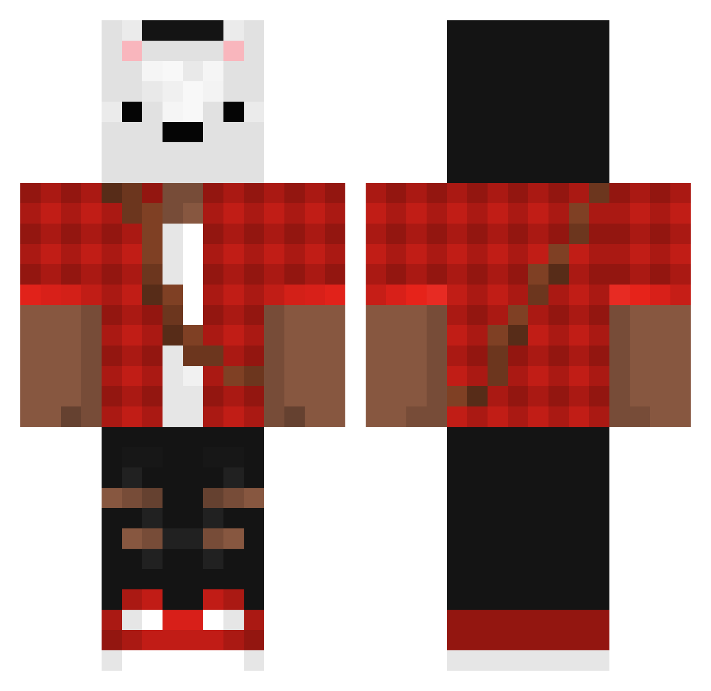 MooreProblemz Minecraft skin, front and back view