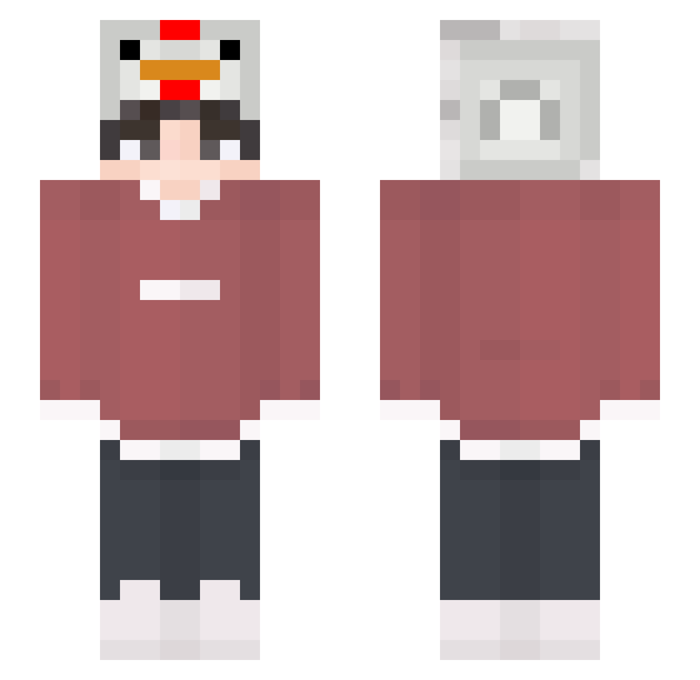 SirSzN Minecraft skin, front and back view
