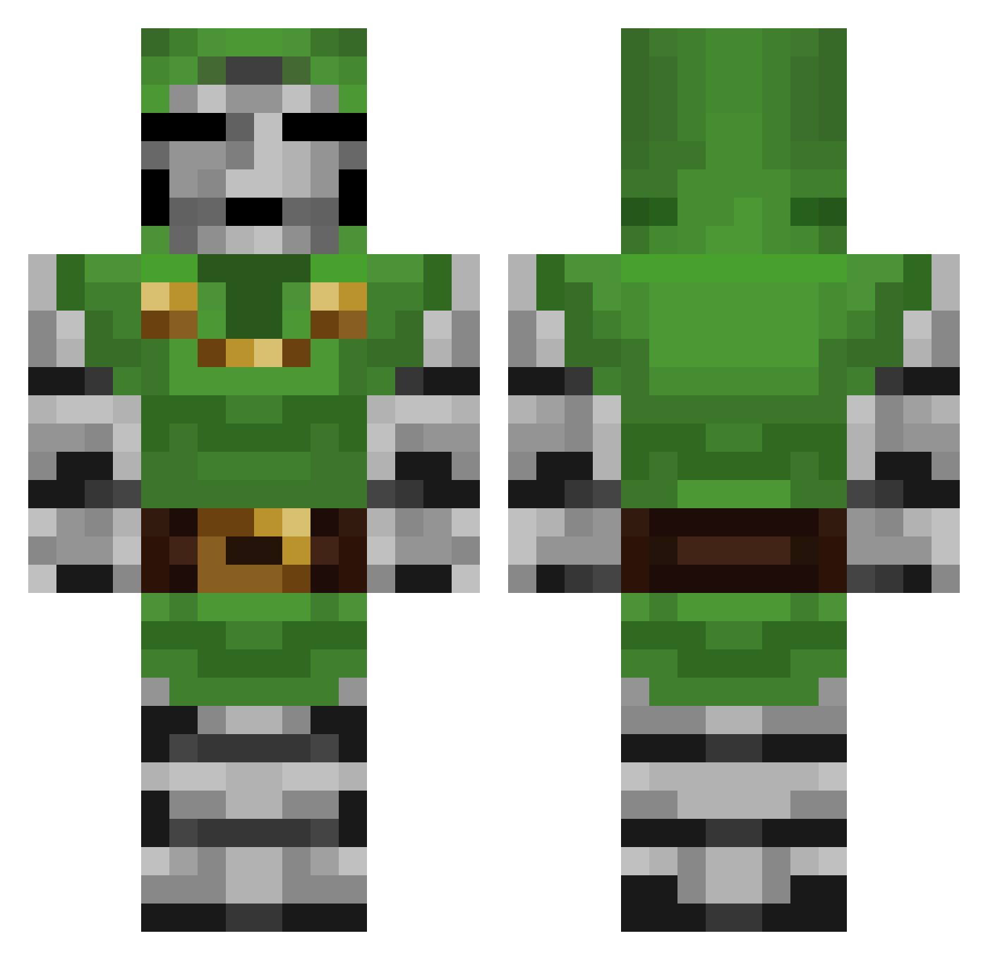 DuckOfDoom21 Minecraft skin, front and back view