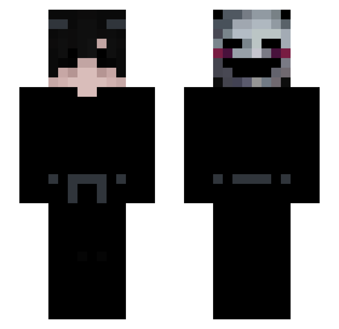 Retling Minecraft skin, front and back view